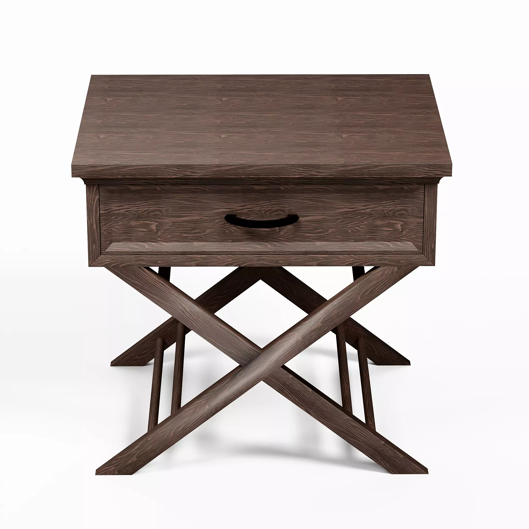 Nightstand 02 - Minimalist Wooden Bedside Table 3D model_4
