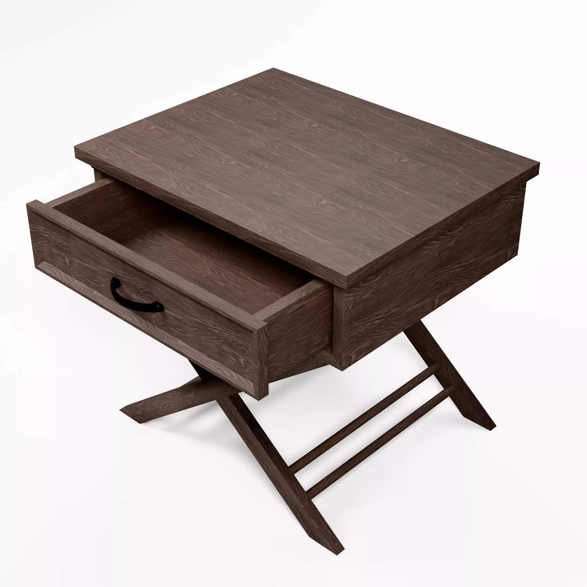 Nightstand 02 - Minimalist Wooden Bedside Table 3D model_1