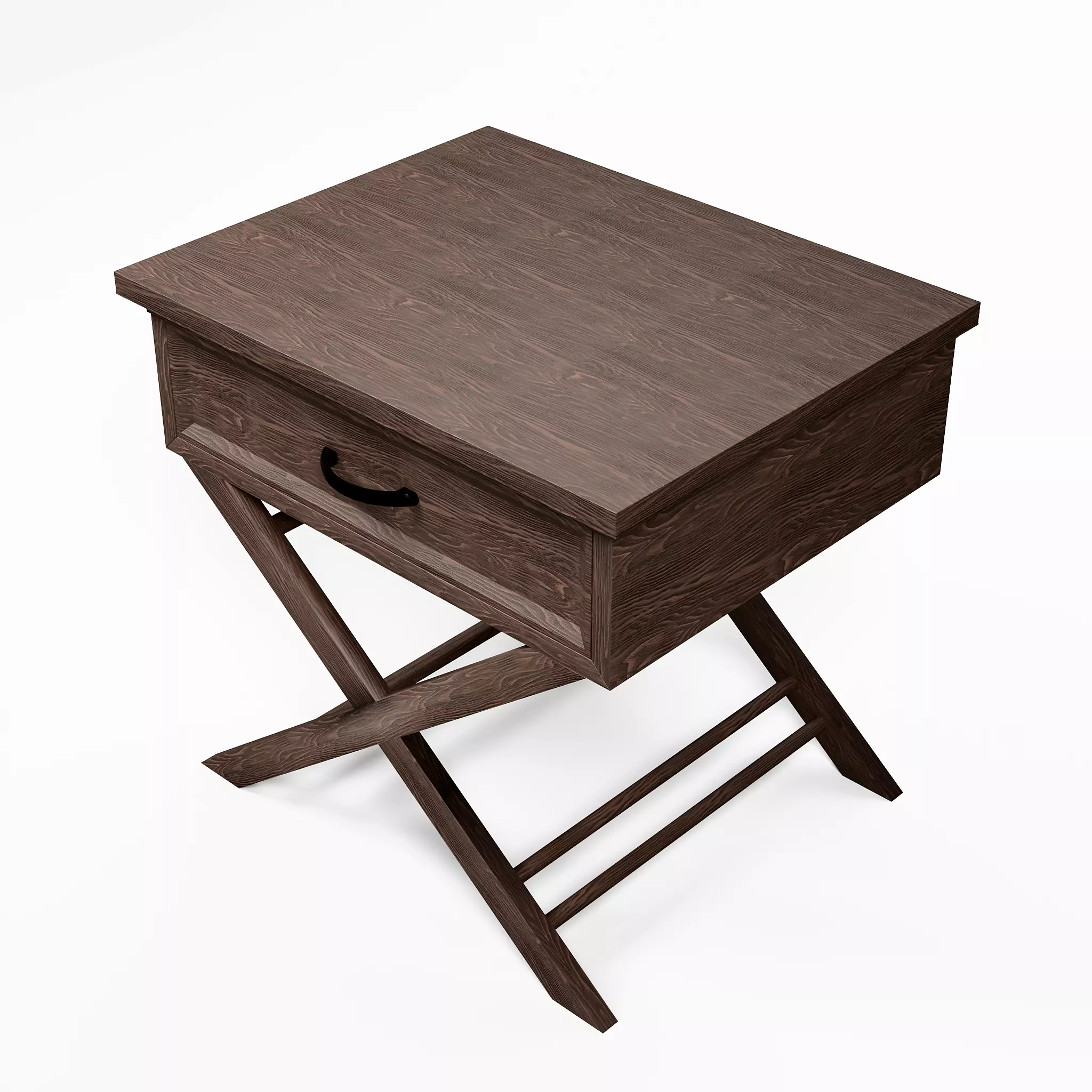 Nightstand 02 - Minimalist Wooden Bedside Table 3D model_0