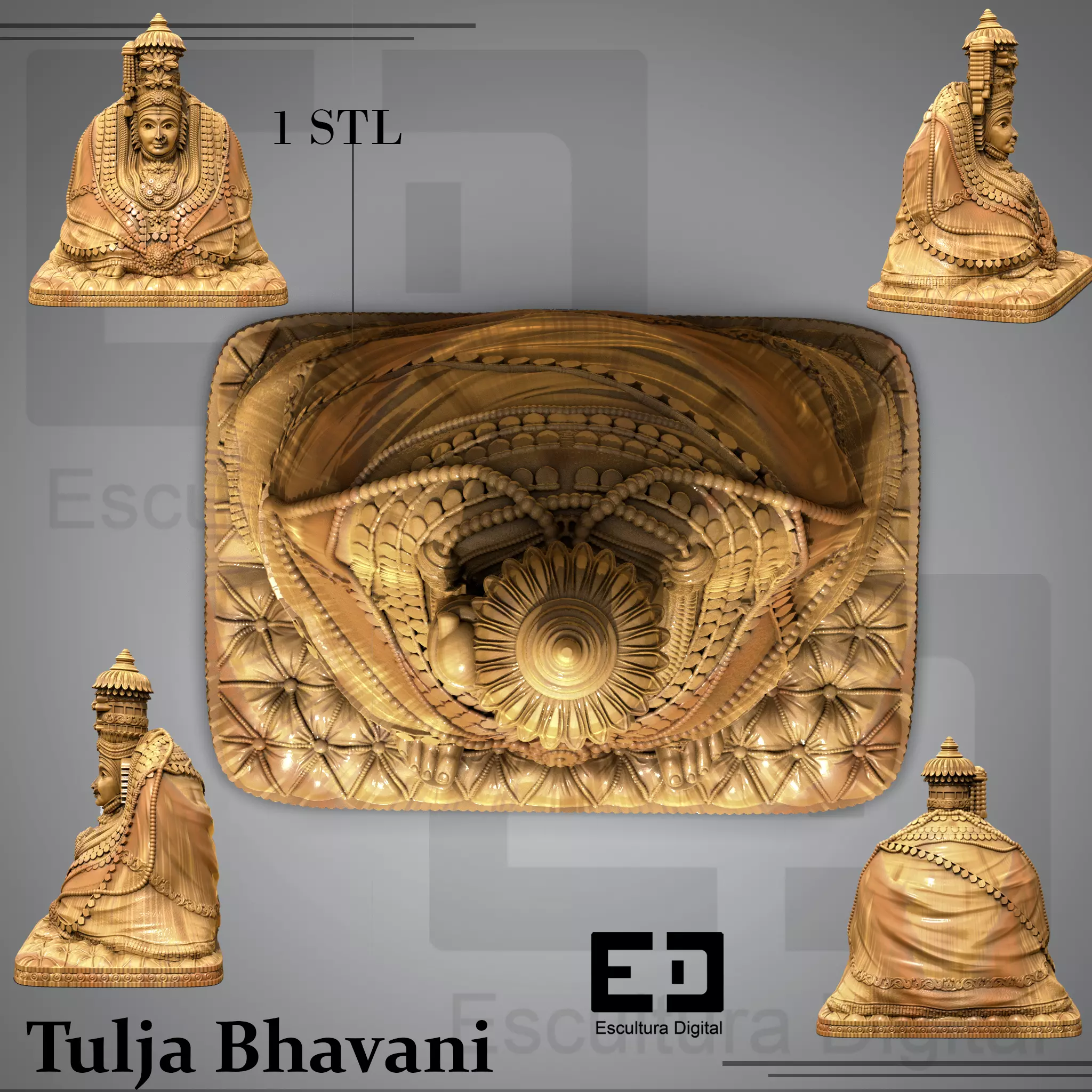 Tulja Bhavani 3D print model_4