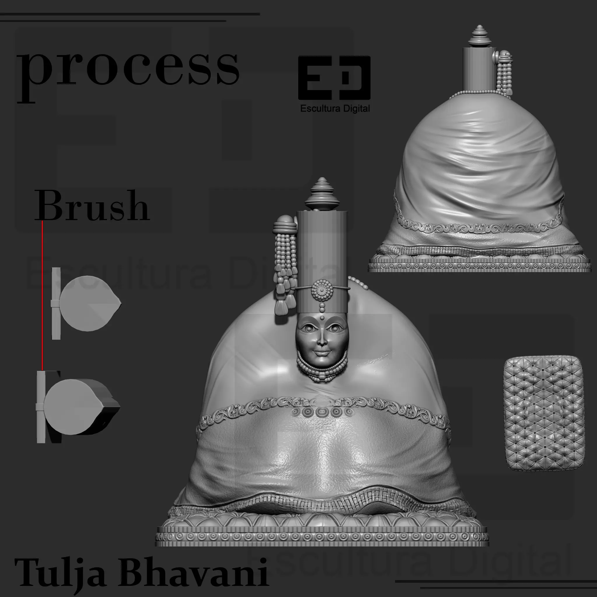Tulja Bhavani 3D print model_6