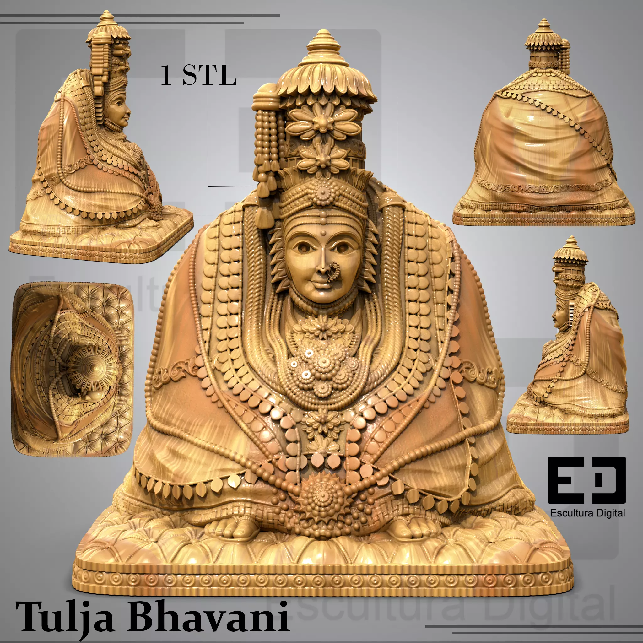 Tulja Bhavani 3D print model_0