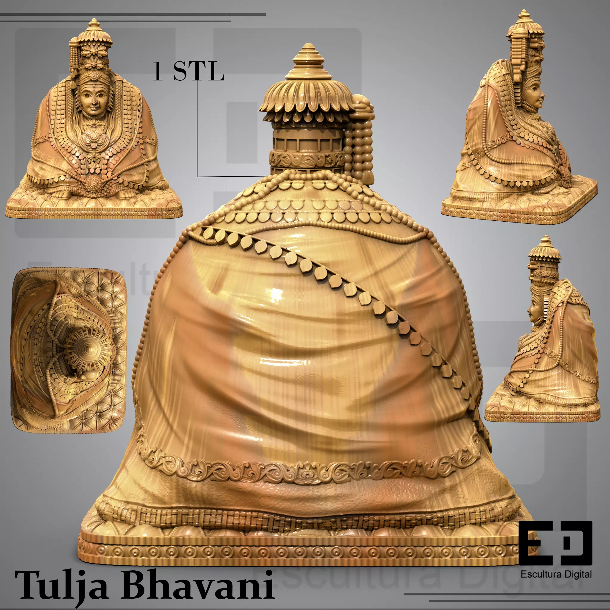 Tulja Bhavani 3D print model_2
