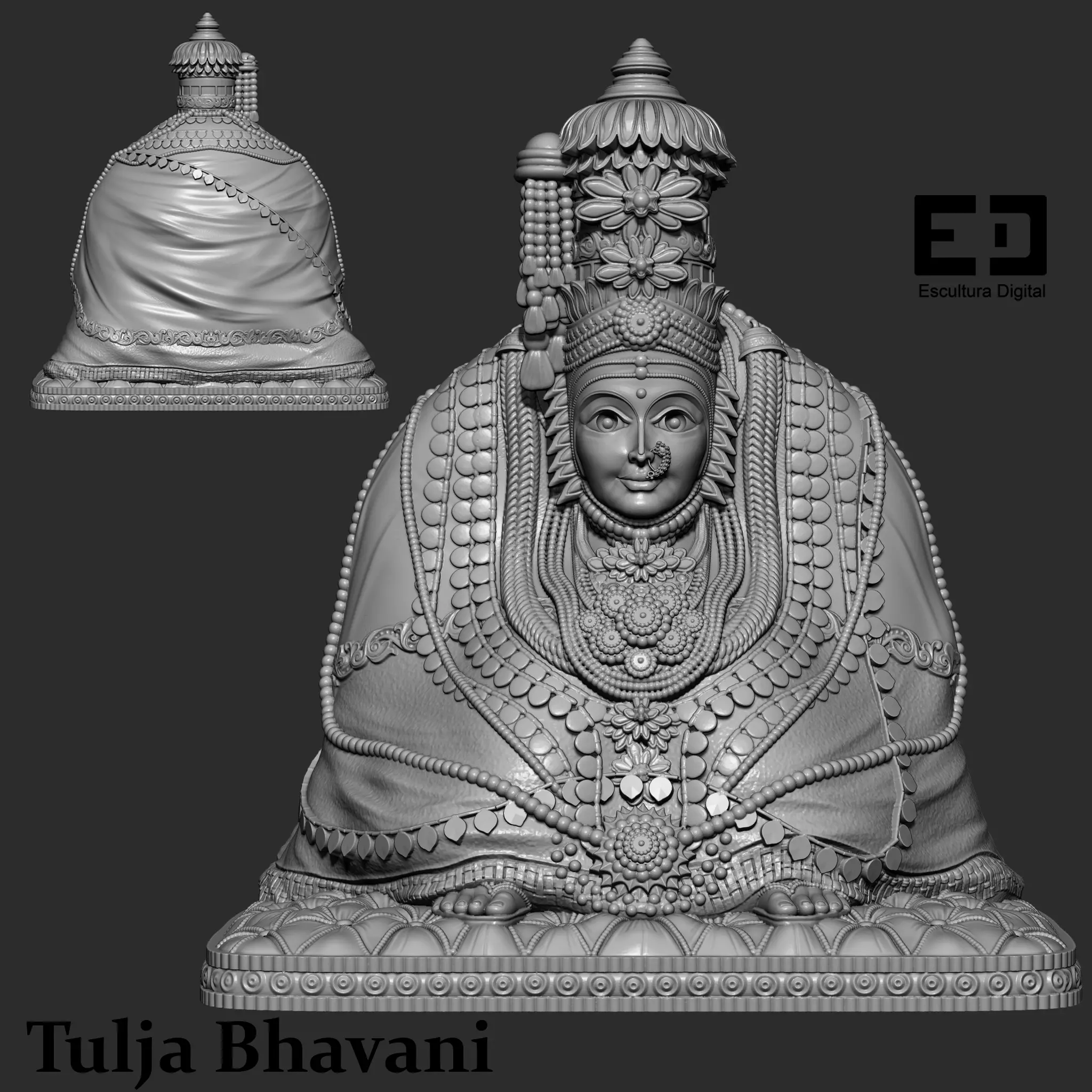 Tulja Bhavani 3D print model_5