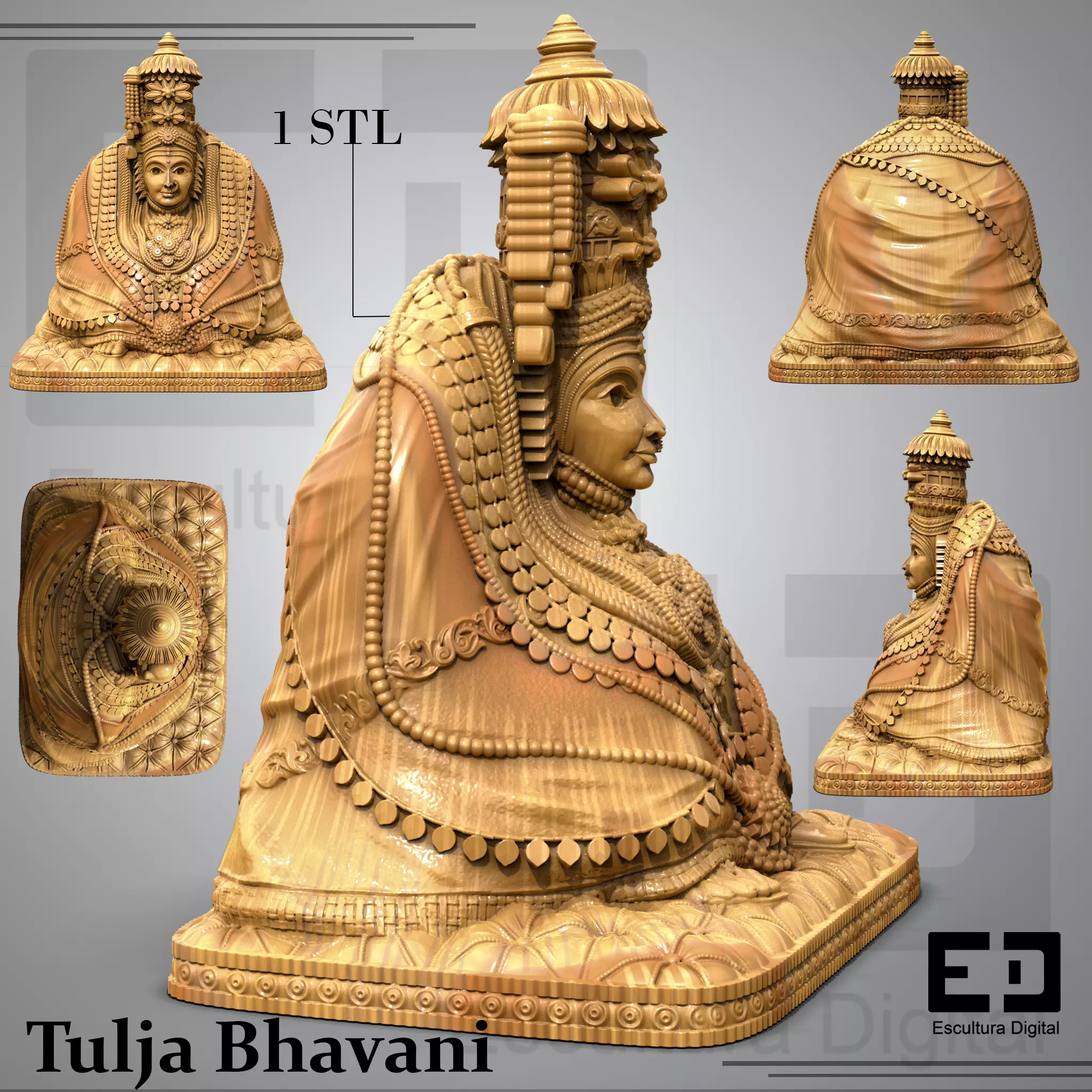 Tulja Bhavani 3D print model_1