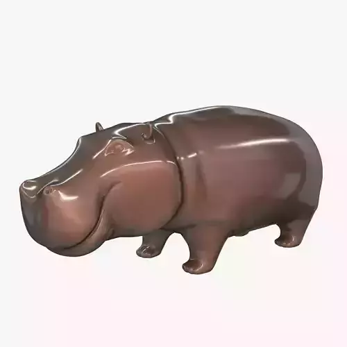 Ceramic figurine hippo