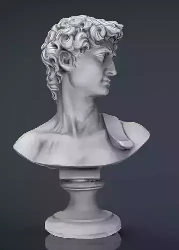 David Bust  Low-poly 3D model