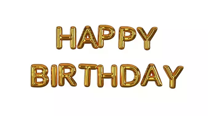 Happy Birthday Balloons PBR