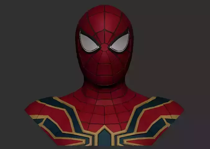 Iron Spiderman statue