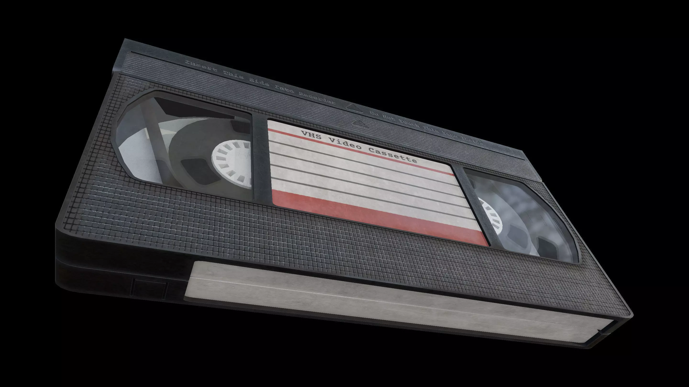 VHS Video Cassette Tape Low-poly 3D model_5