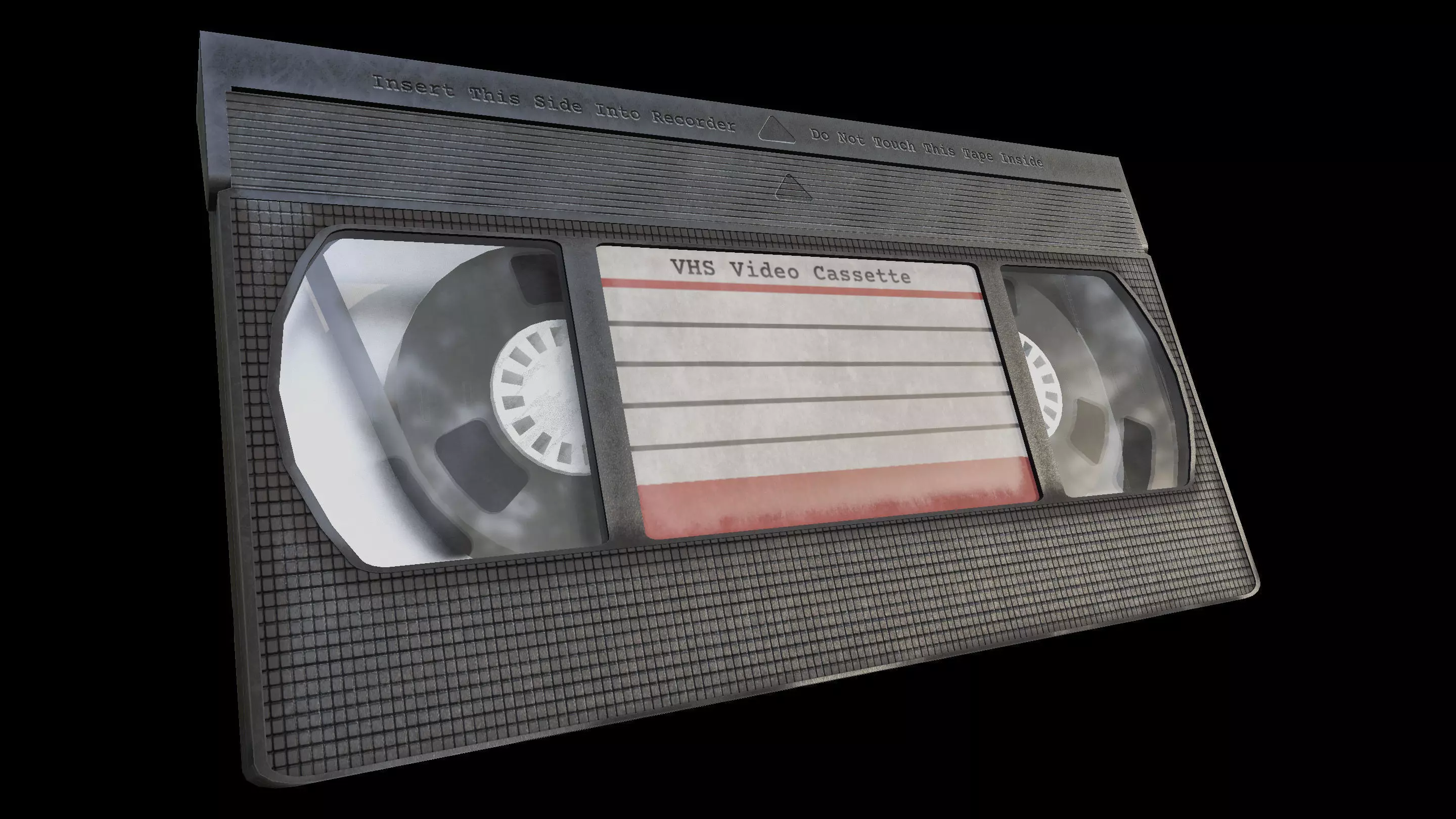 VHS Video Cassette Tape Low-poly 3D model_6
