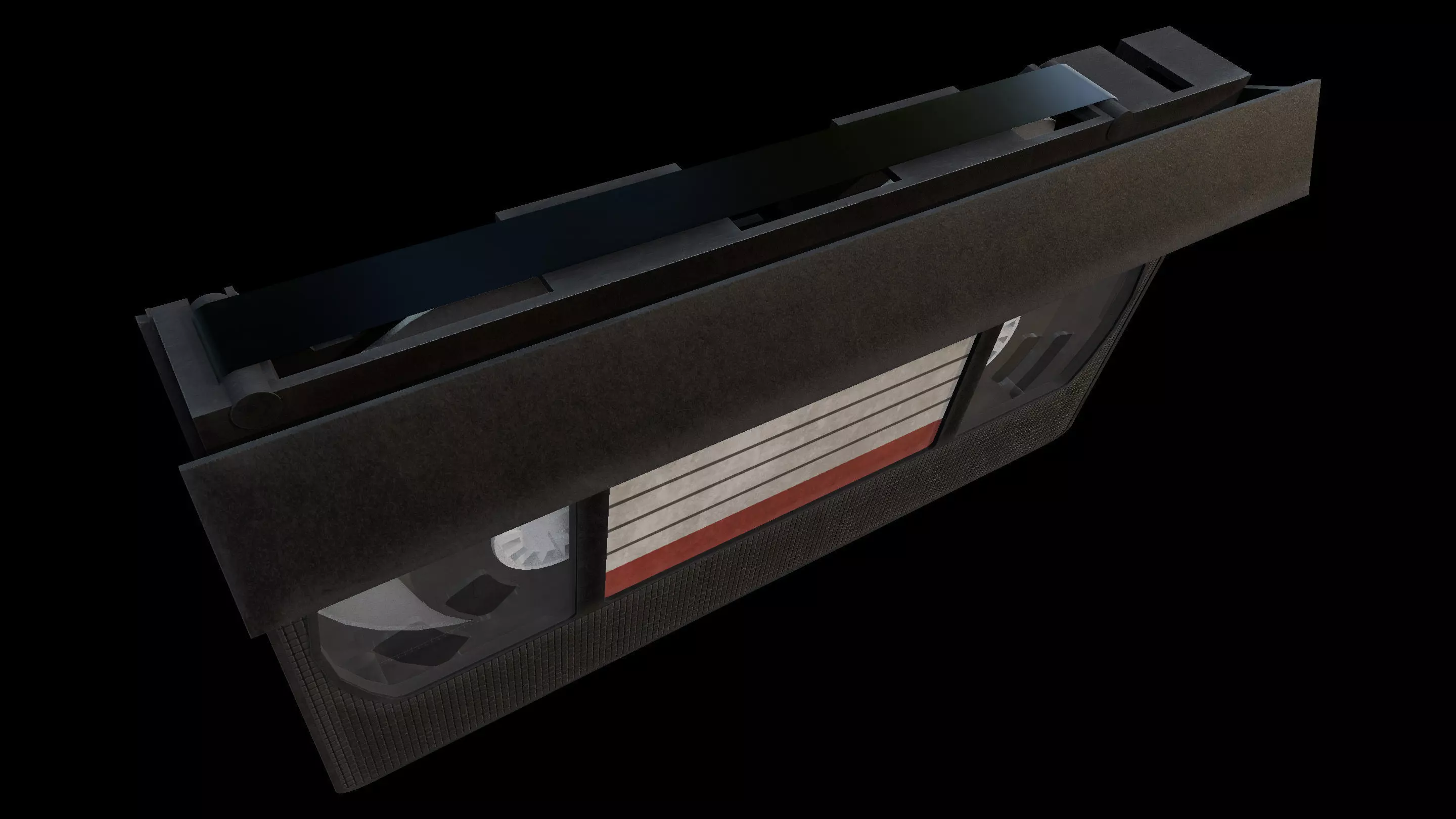 VHS Video Cassette Tape Low-poly 3D model_1
