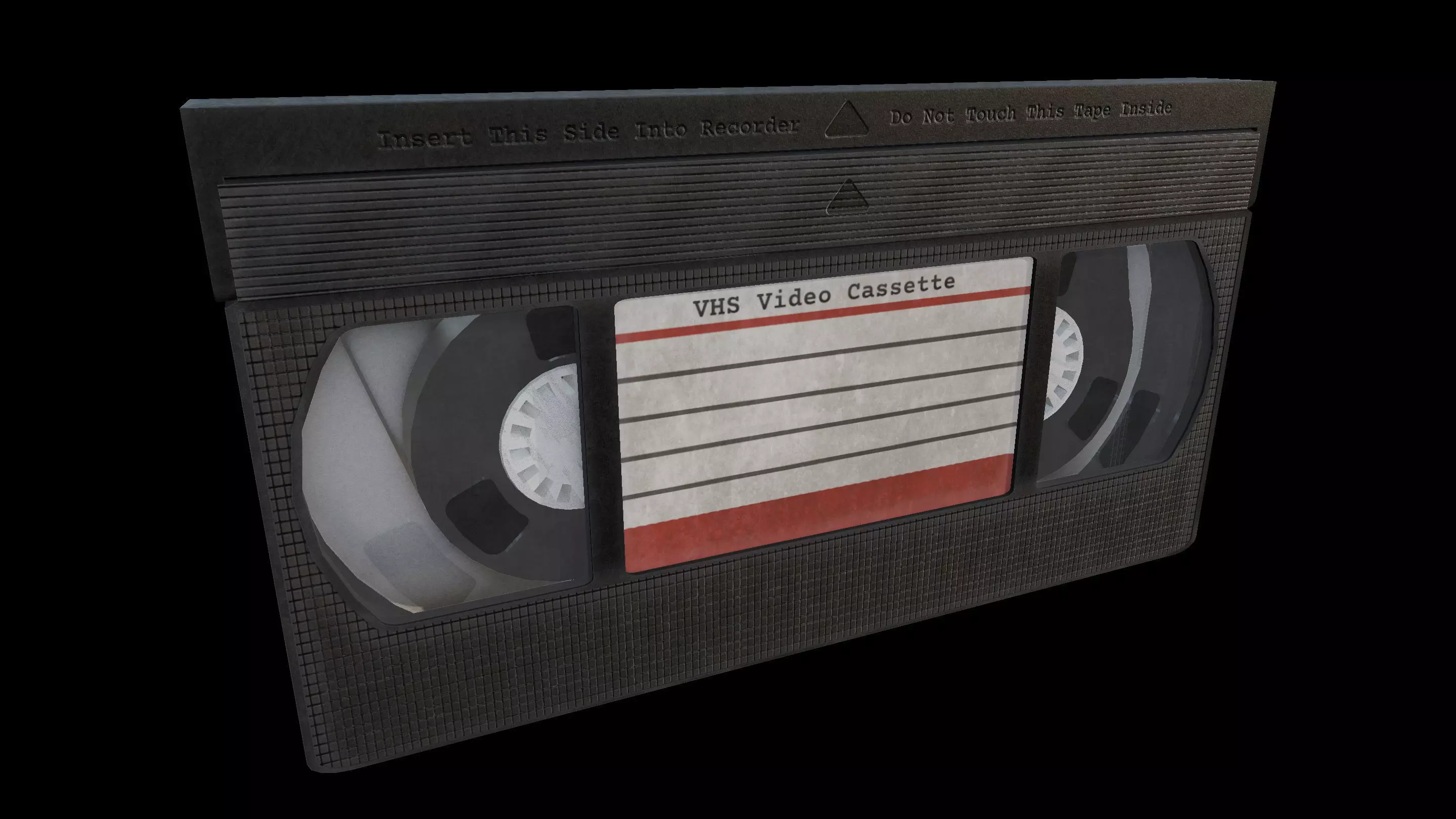 VHS Video Cassette Tape Low-poly 3D model_3