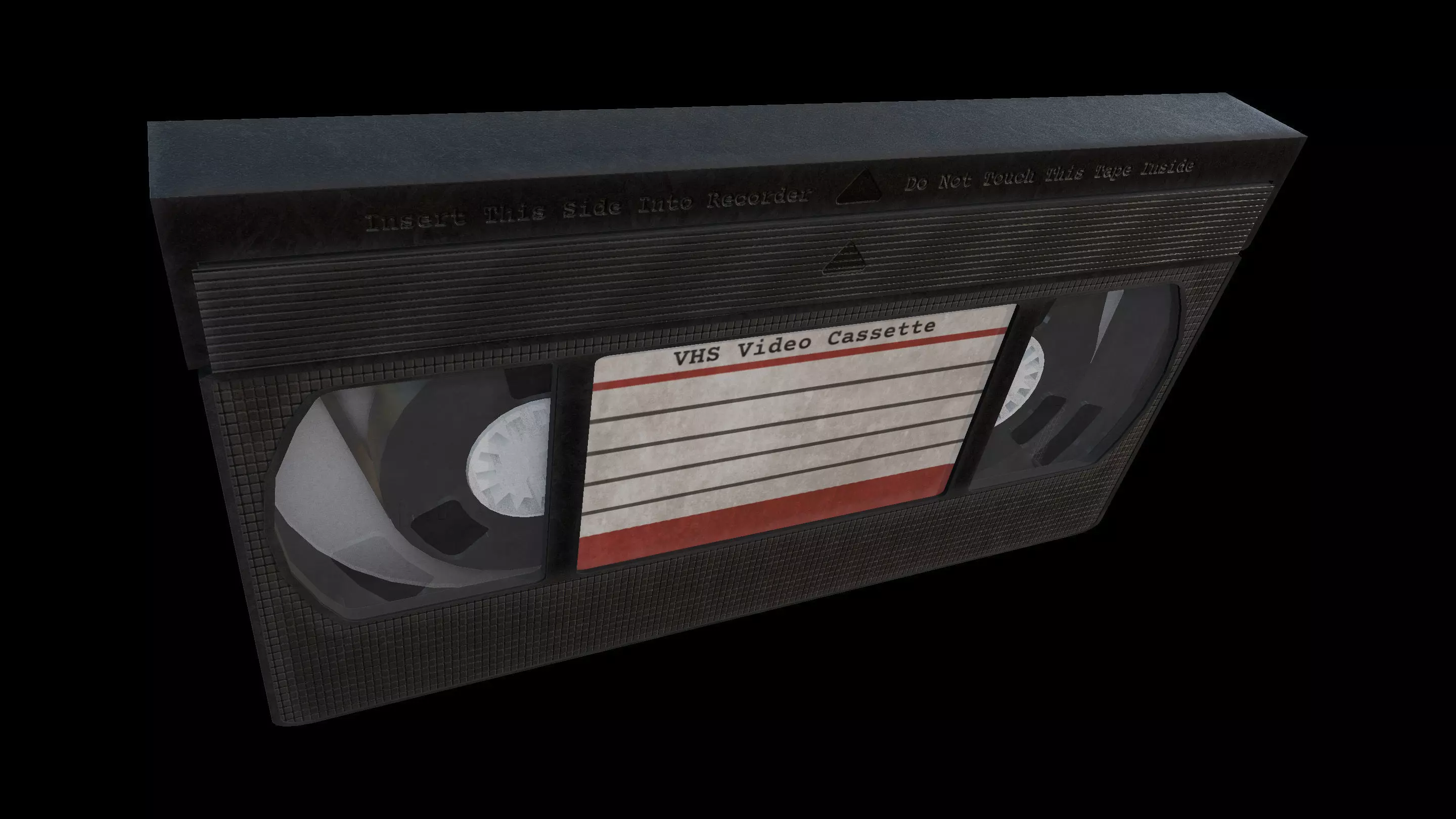 VHS Video Cassette Tape Low-poly 3D model_2