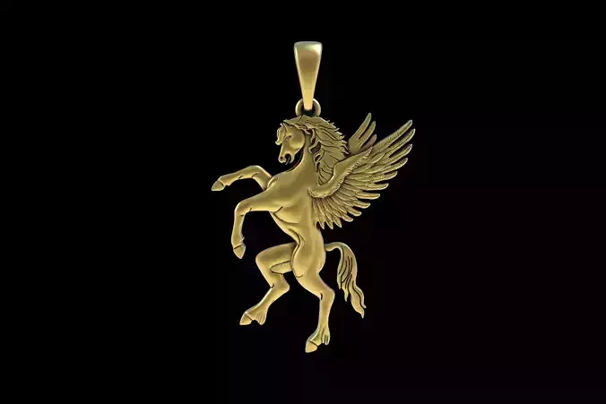 00043 Horse with Wings Small Pendant