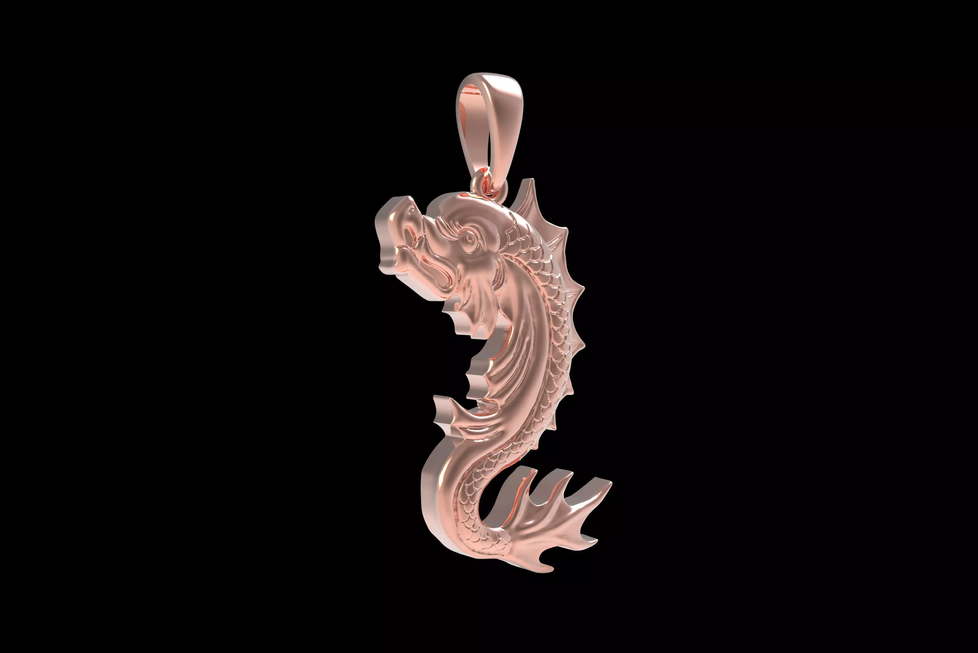 00045 Koi Fish Pendant 3D print model_30