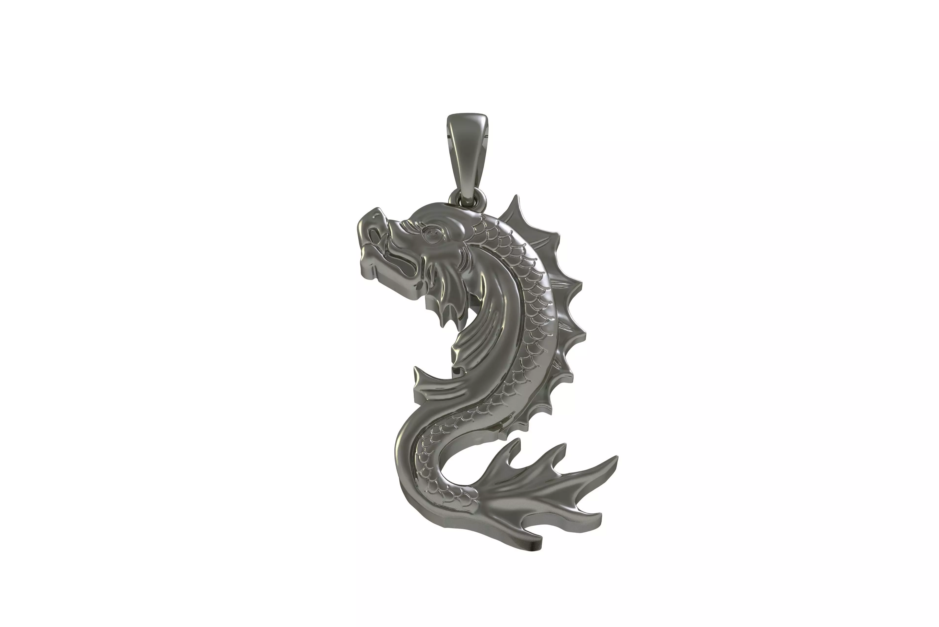 00045 Koi Fish Pendant 3D print model_16