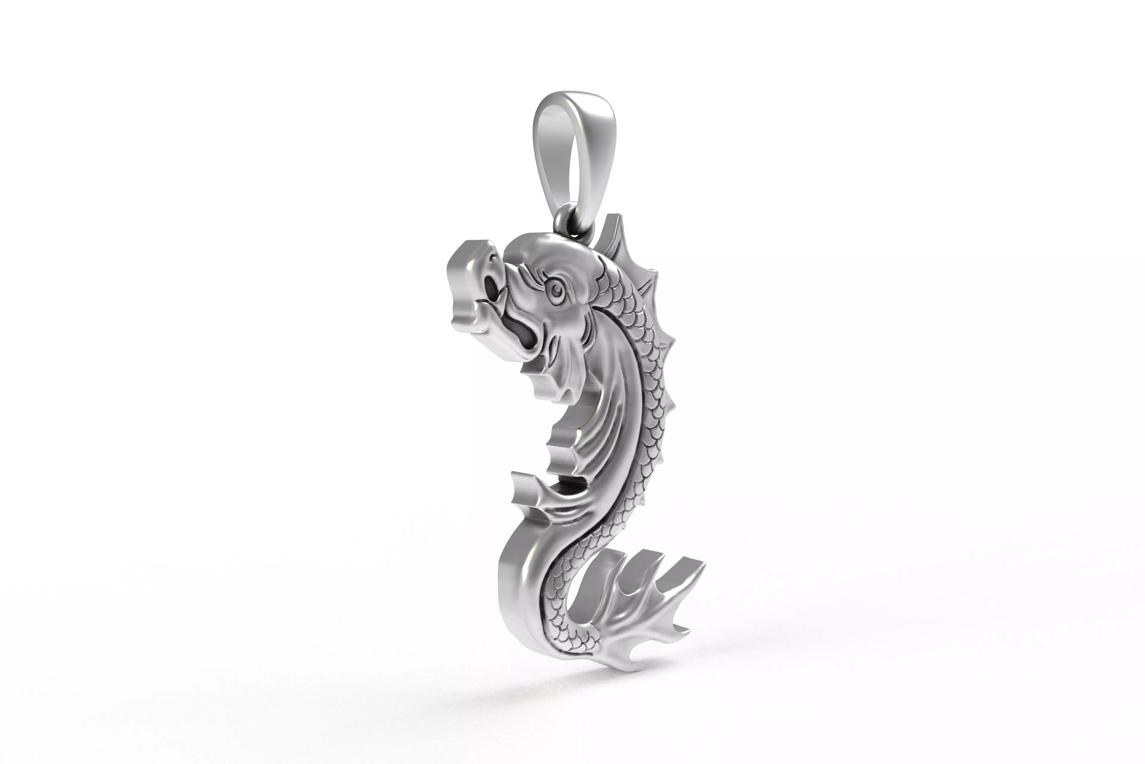 00045 Koi Fish Pendant 3D print model_14