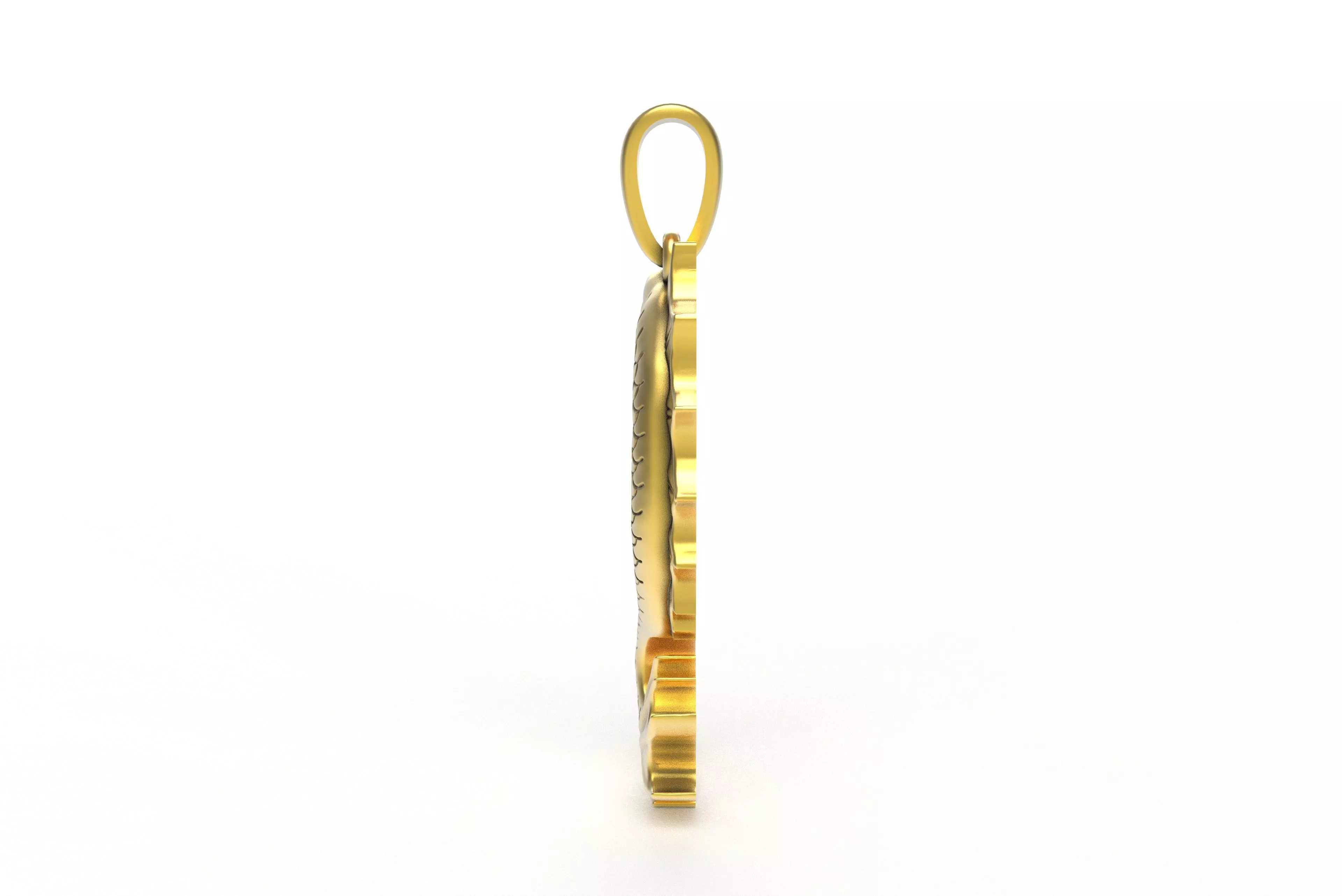 00045 Koi Fish Pendant 3D print model_7