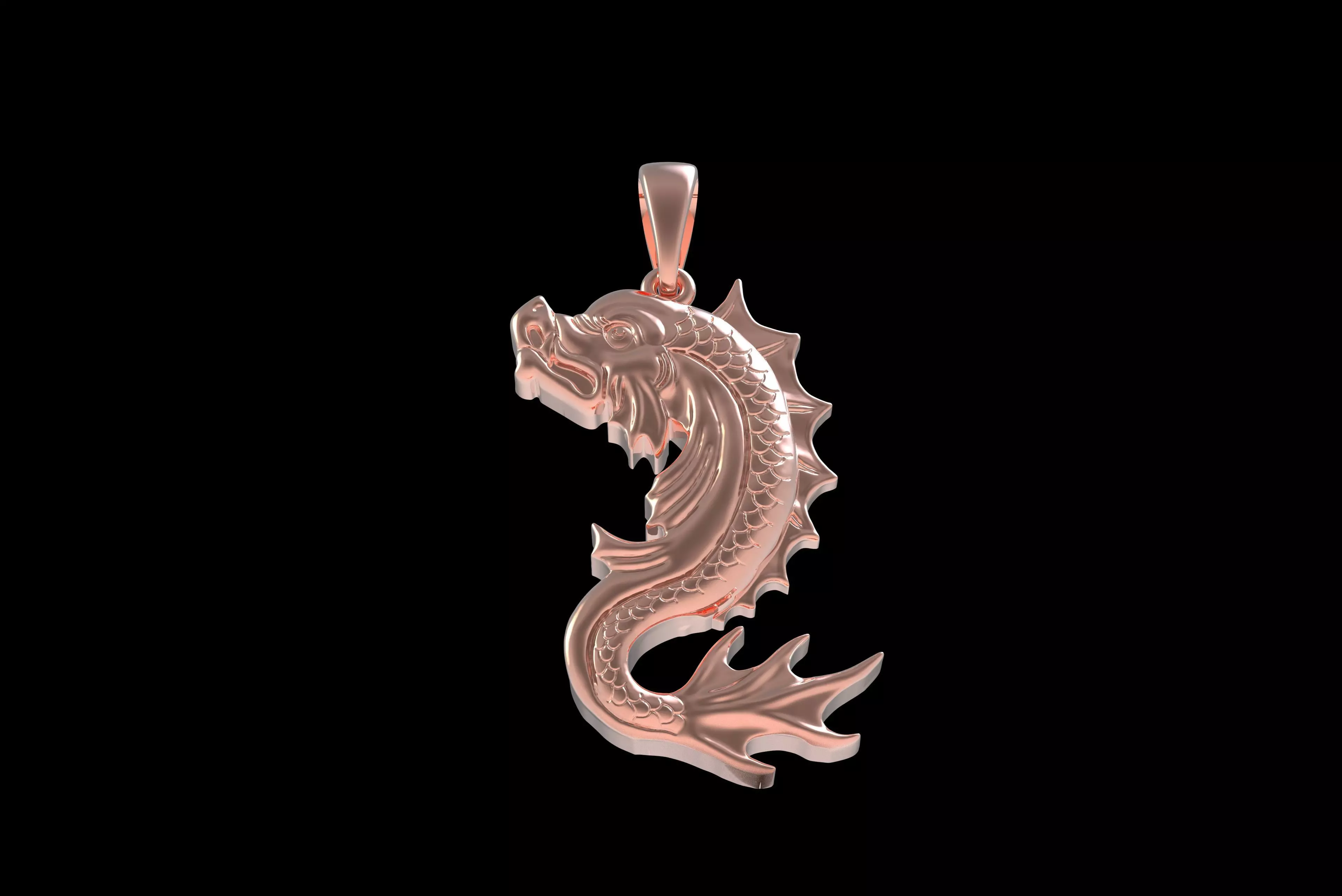 00045 Koi Fish Pendant 3D print model_28