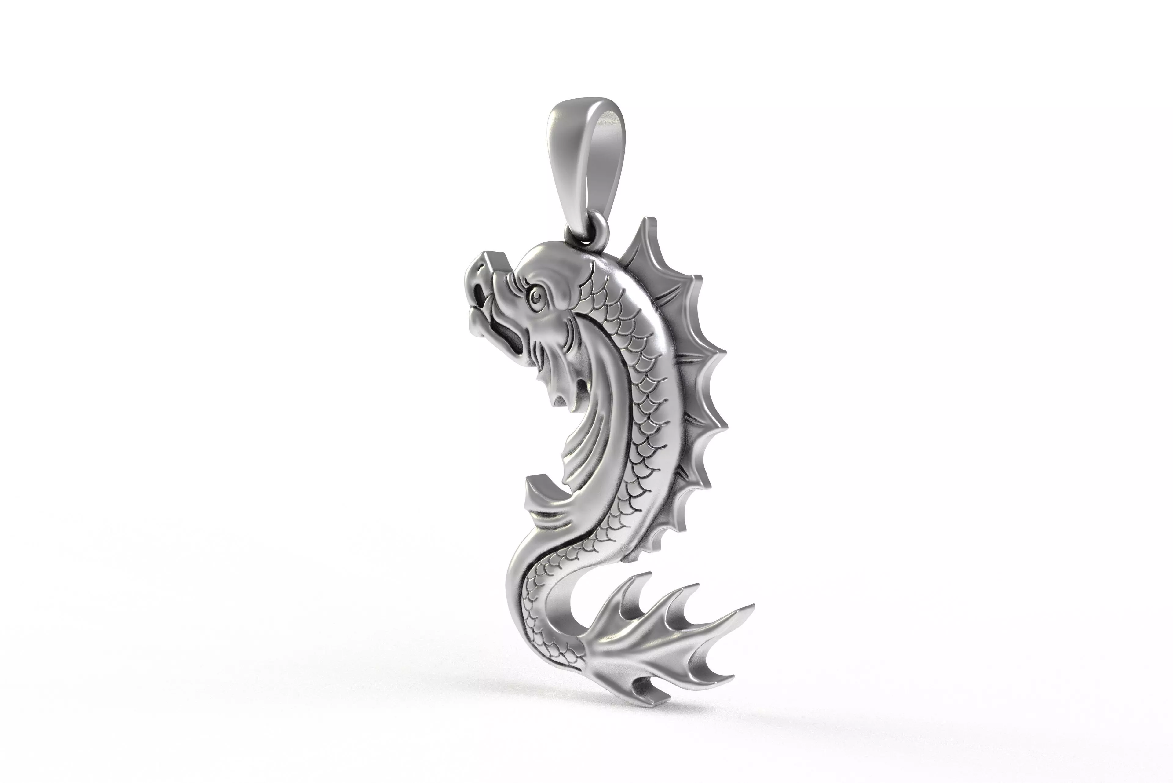 00045 Koi Fish Pendant 3D print model_13
