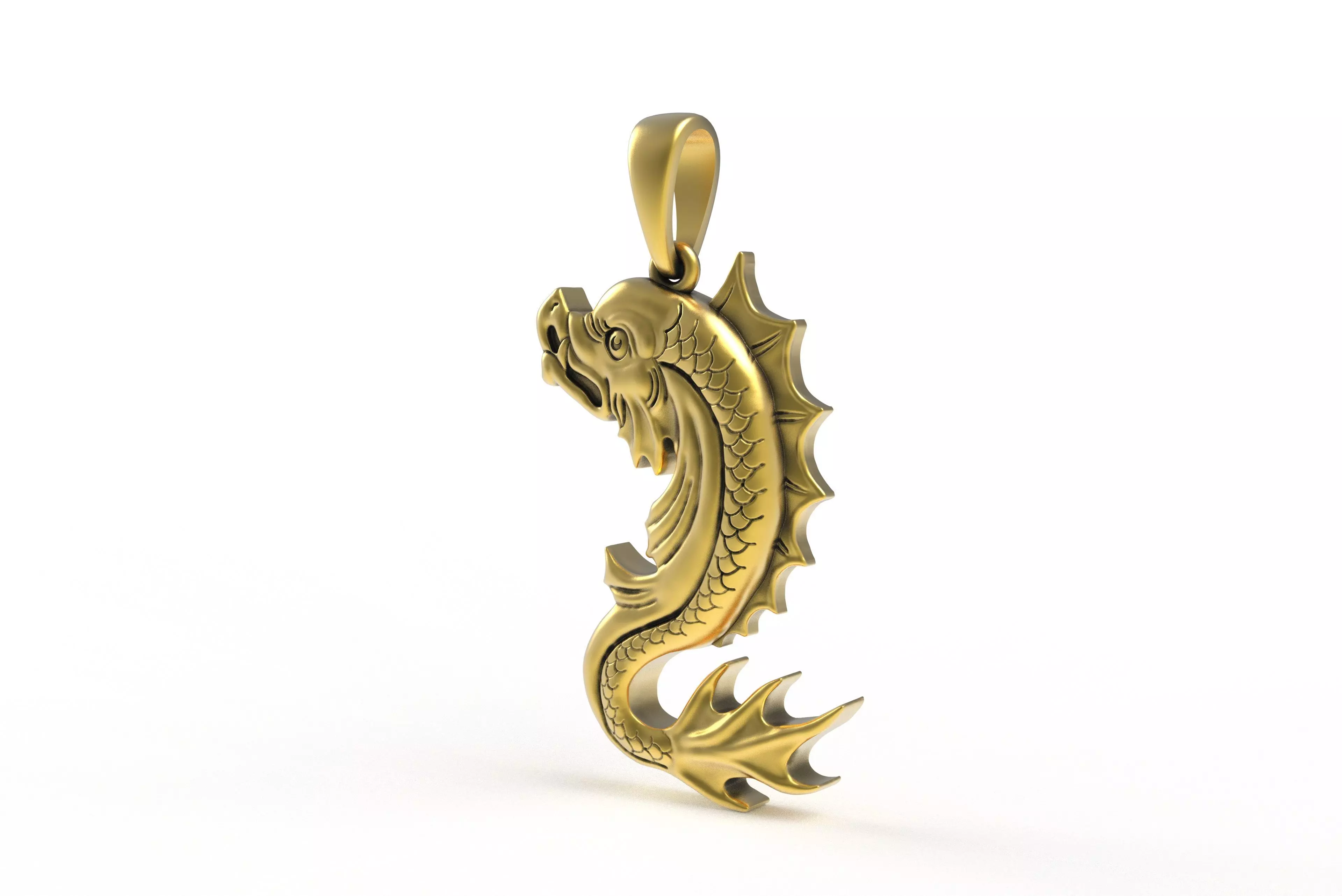 00045 Koi Fish Pendant 3D print model_9