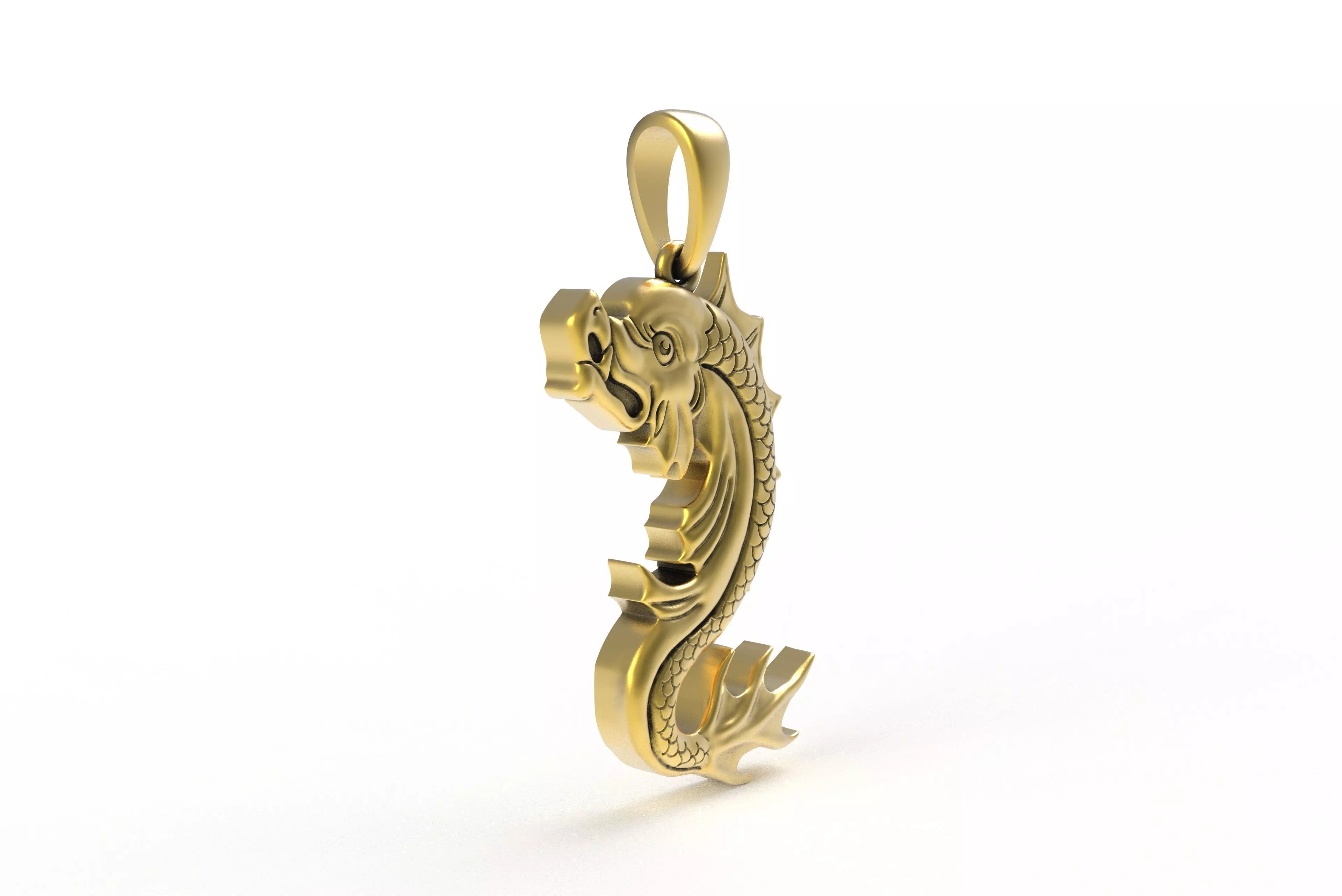 00045 Koi Fish Pendant 3D print model_10