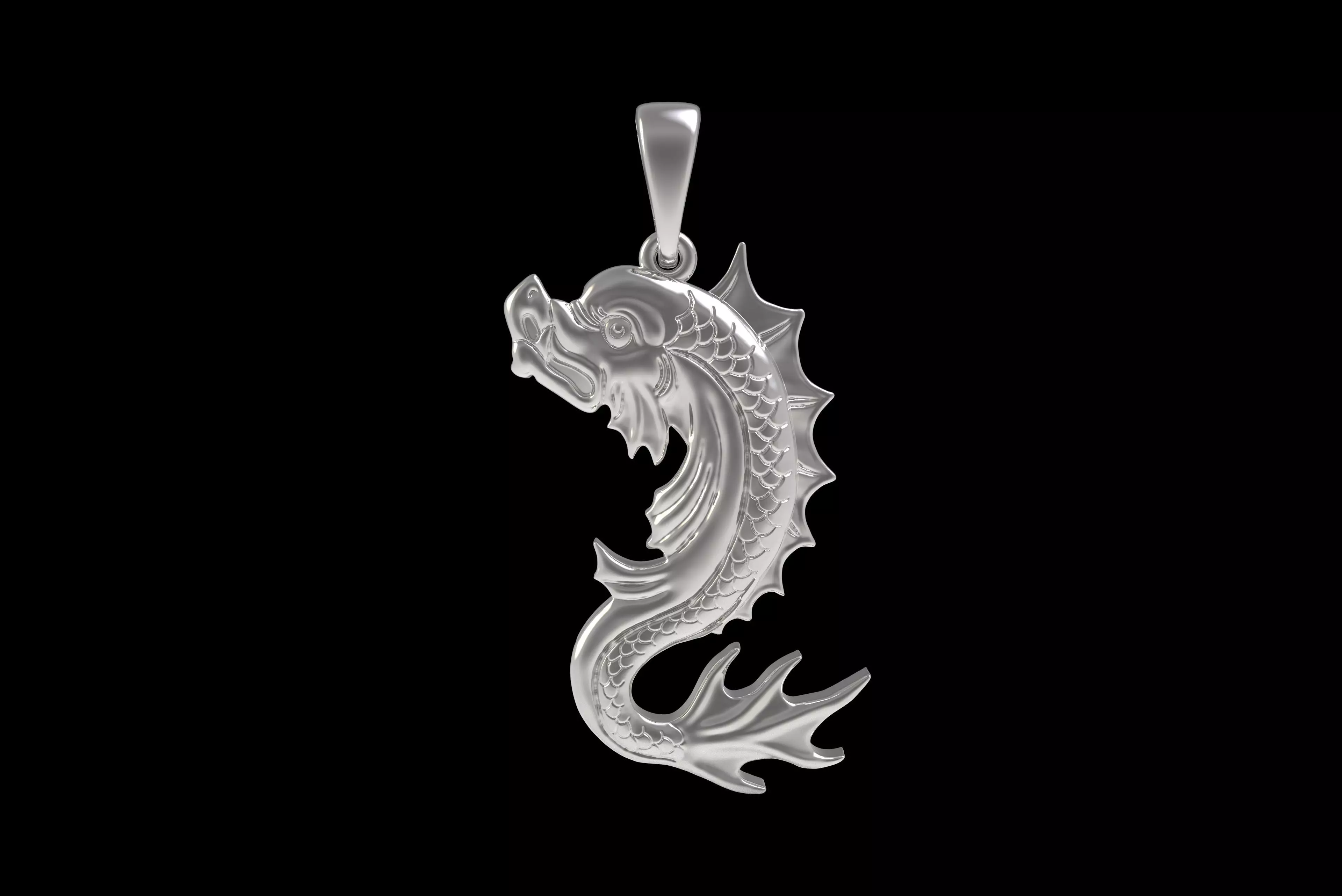 00045 Koi Fish Pendant 3D print model_23