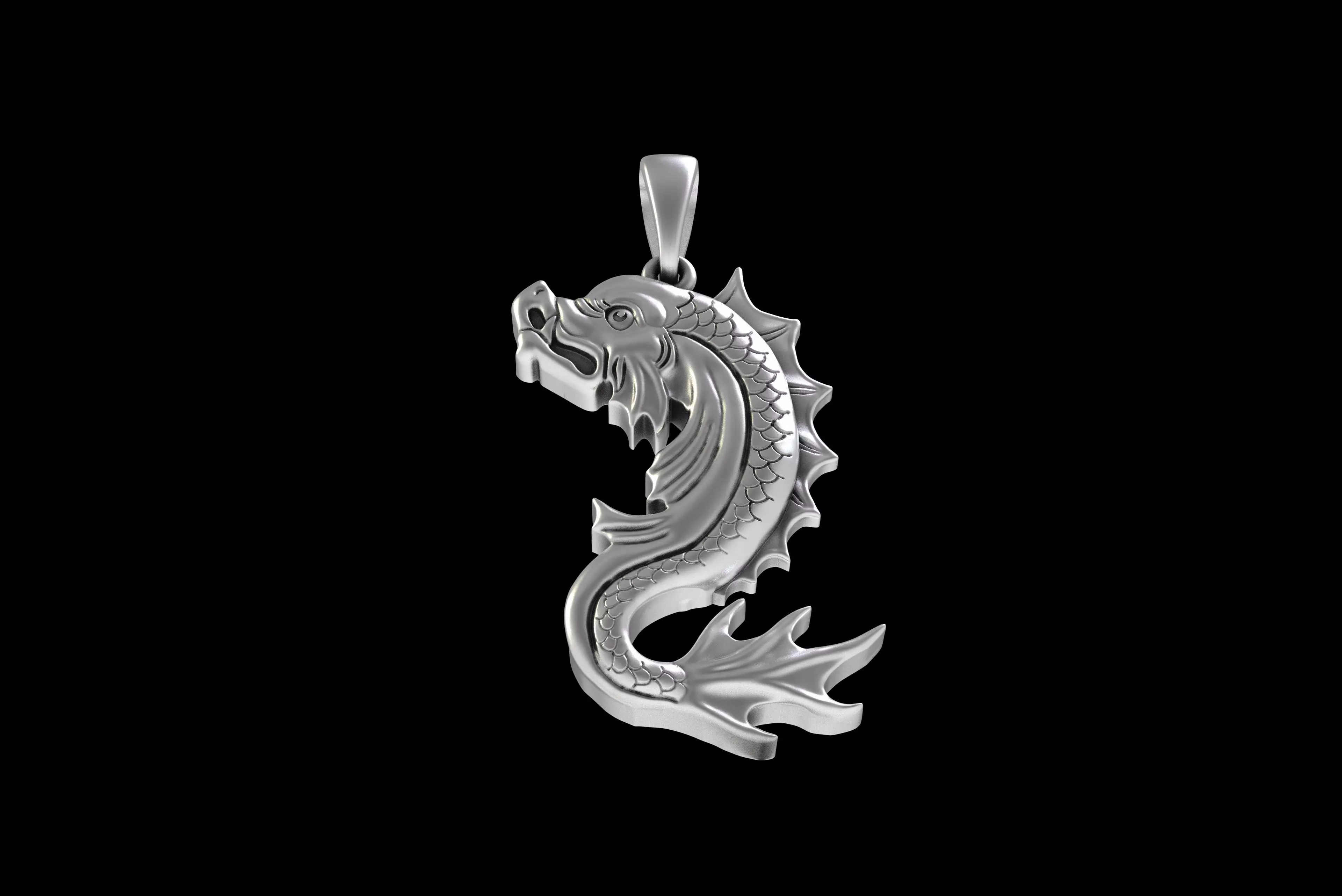 00045 Koi Fish Pendant 3D print model_32