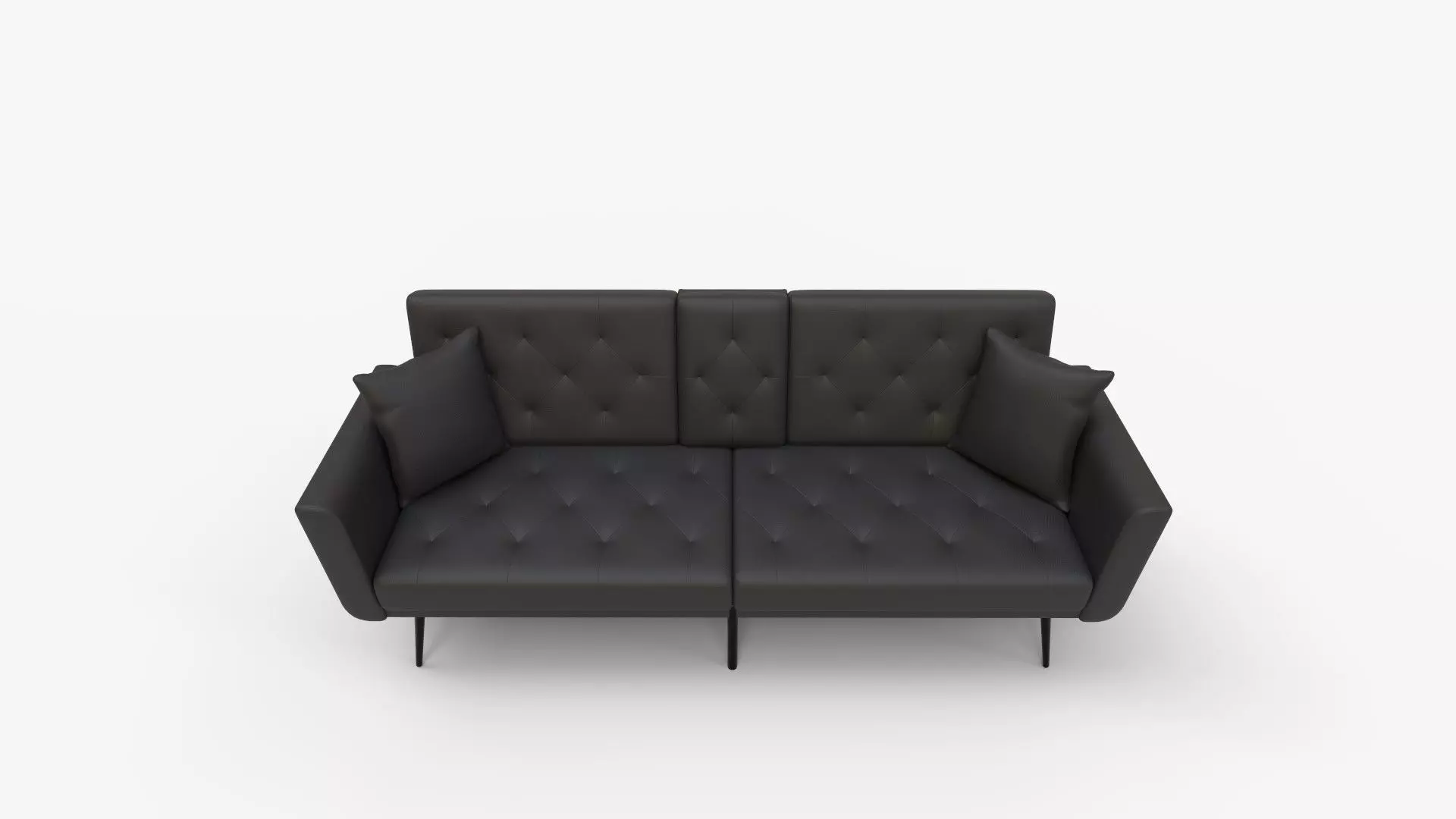 Leather Futon Sofa Bed Convertible Sleeper Sofa 3D model_7