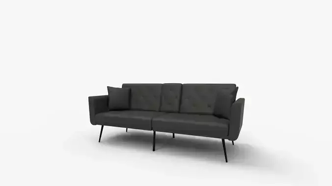 Leather Futon Sofa Bed Convertible Sleeper Sofa