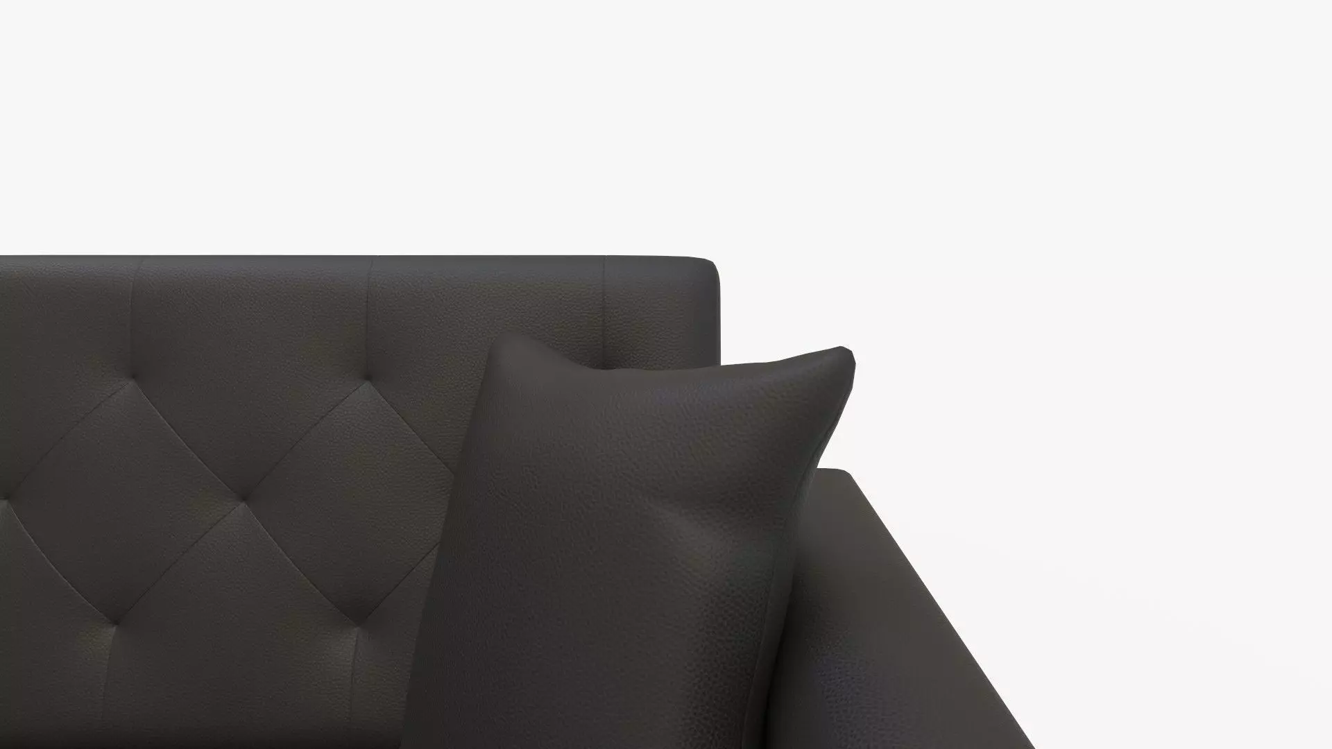 Leather Futon Sofa Bed Convertible Sleeper Sofa 3D model_6