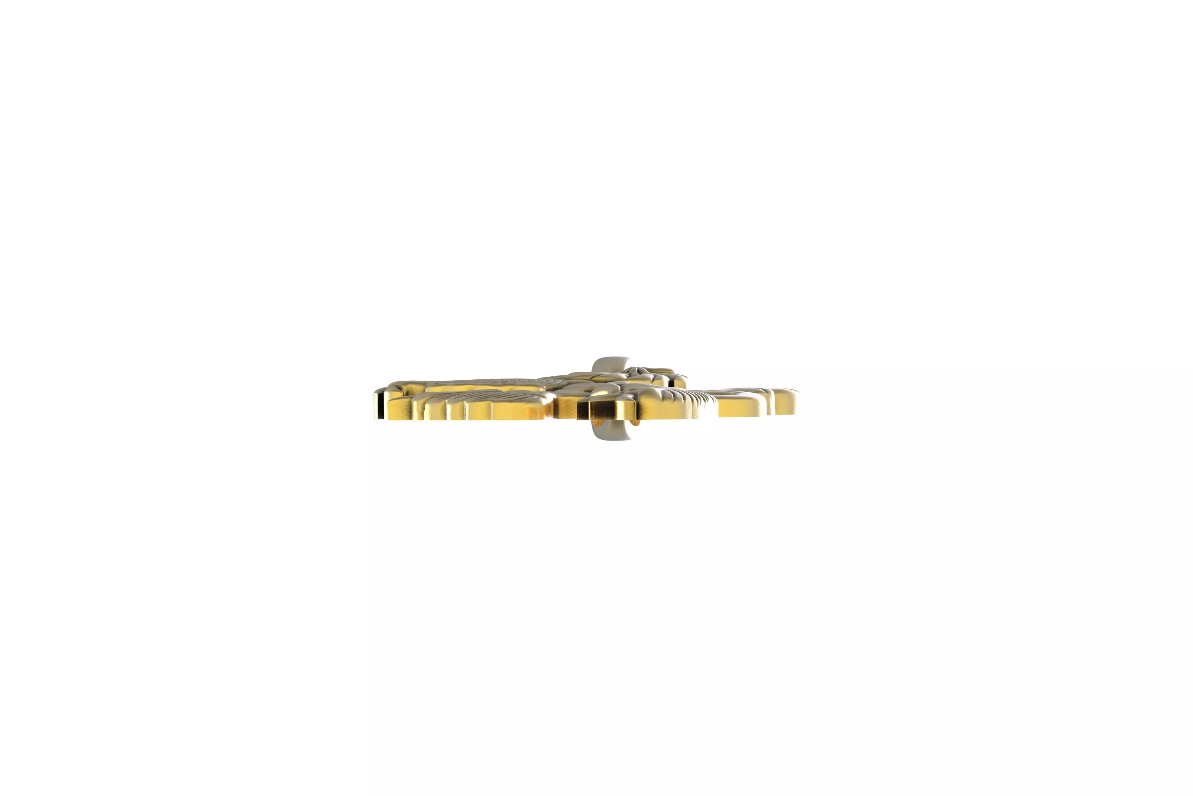 00046 Simple Scottish Lion Pendant 3D print model_6