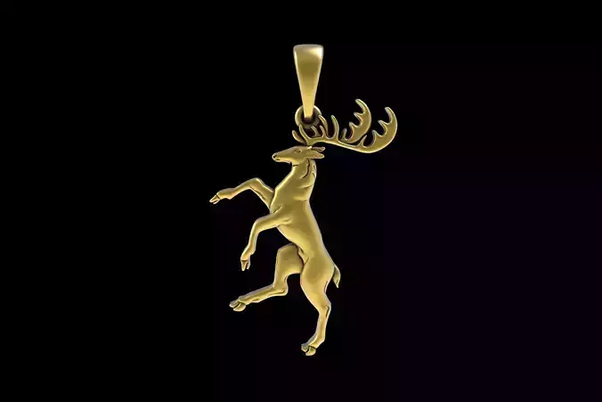 00047 Moose Deer Pendant