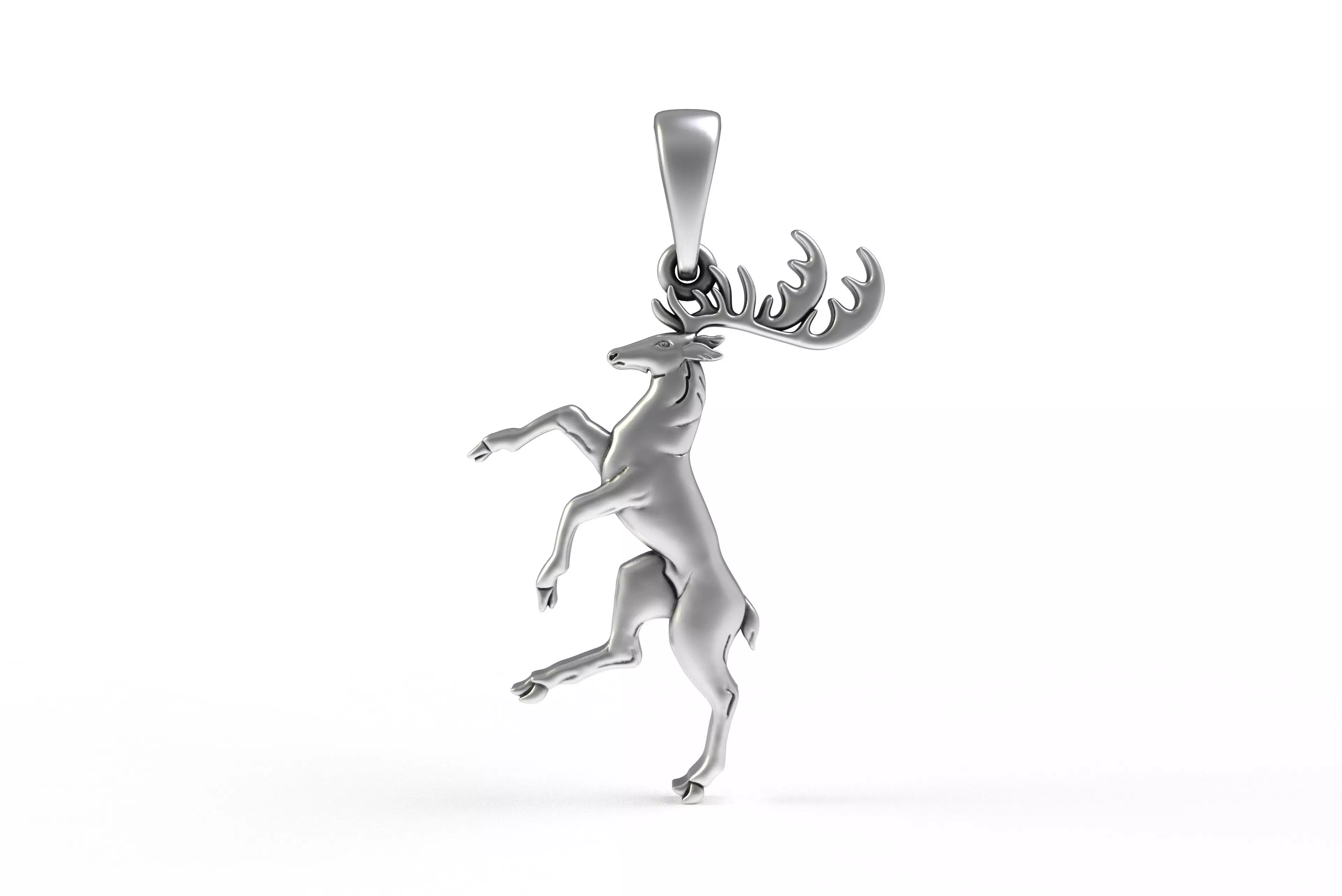 00047 Moose Deer Pendant 3D print model_11