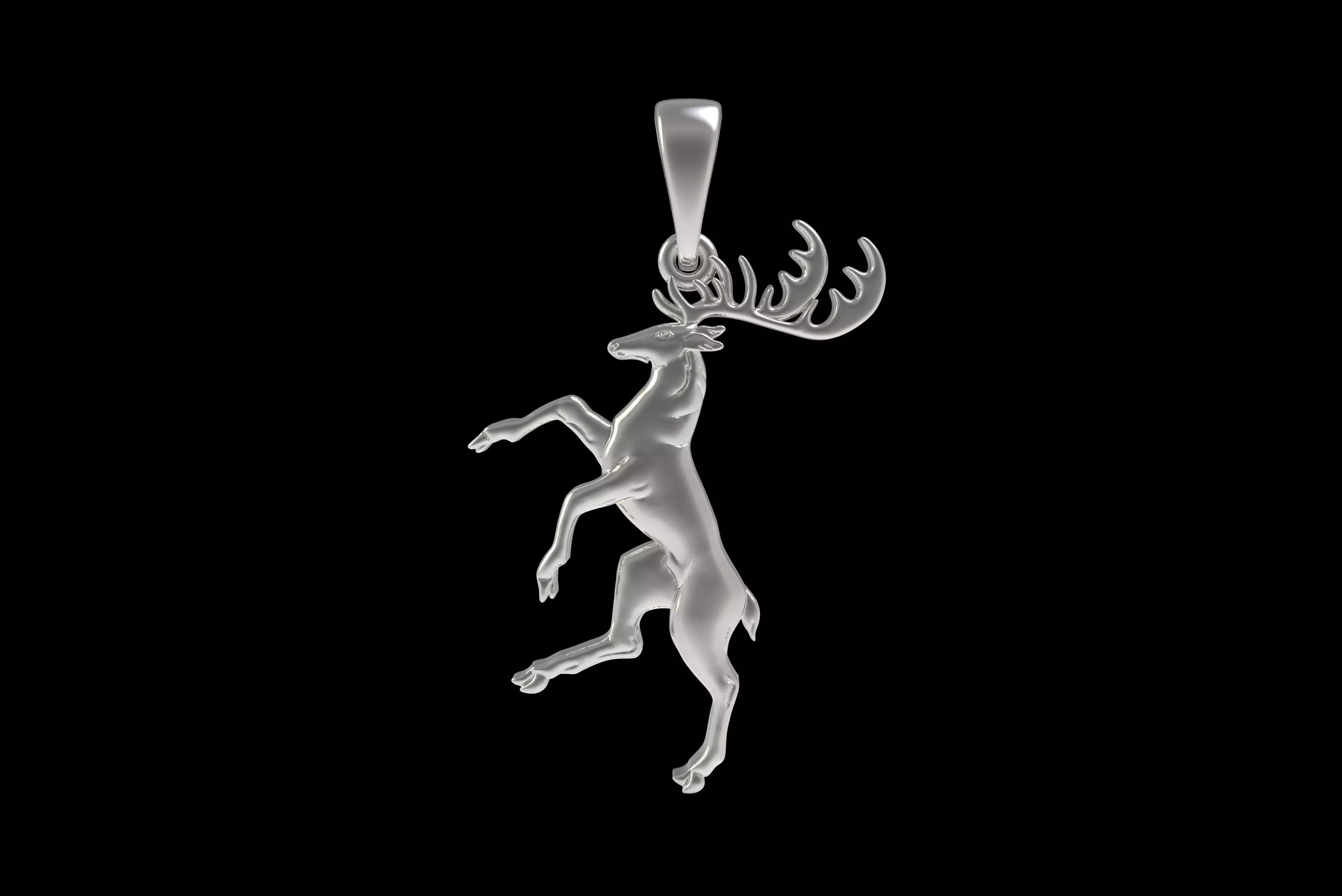 00047 Moose Deer Pendant 3D print model_19