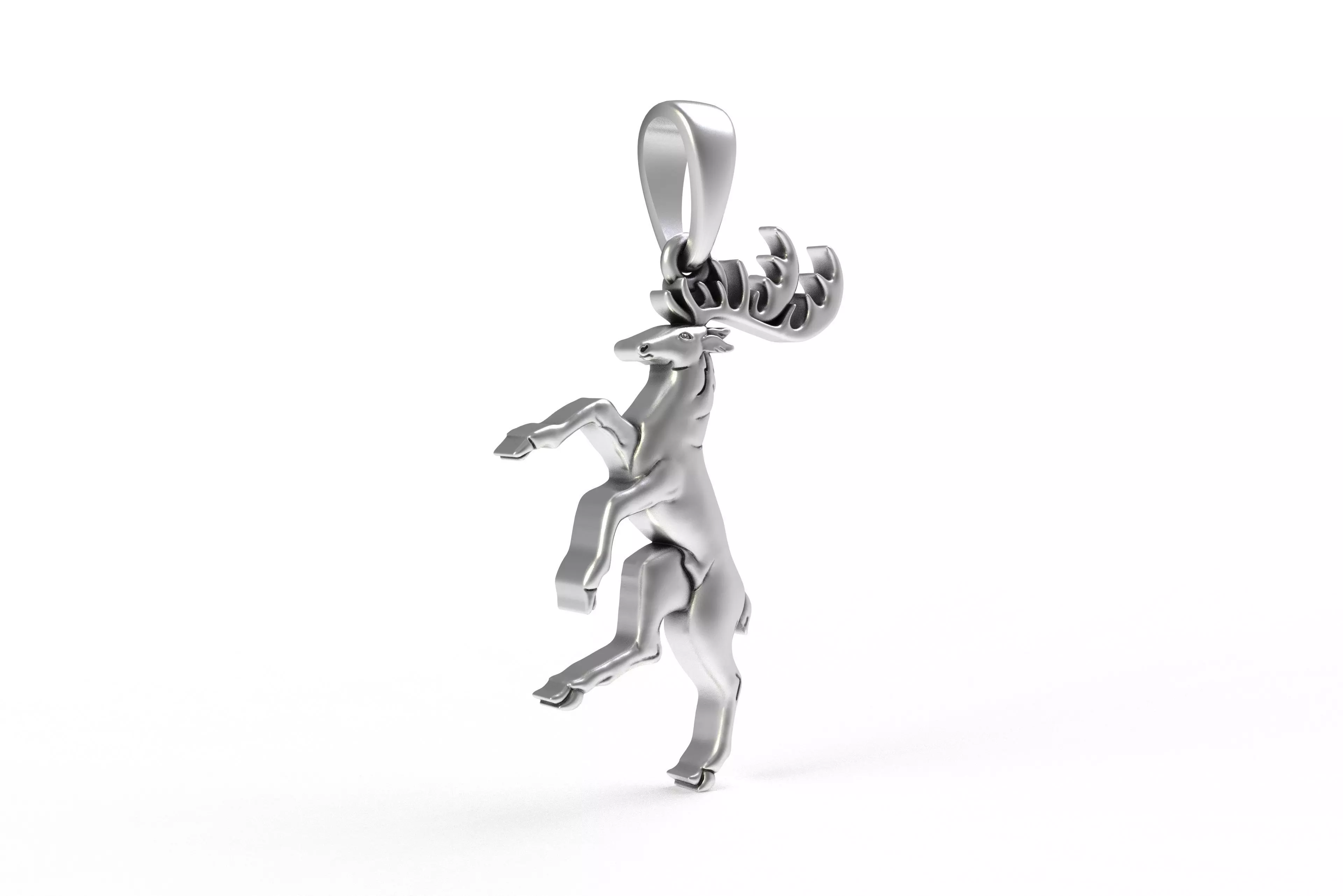 00047 Moose Deer Pendant 3D print model_14