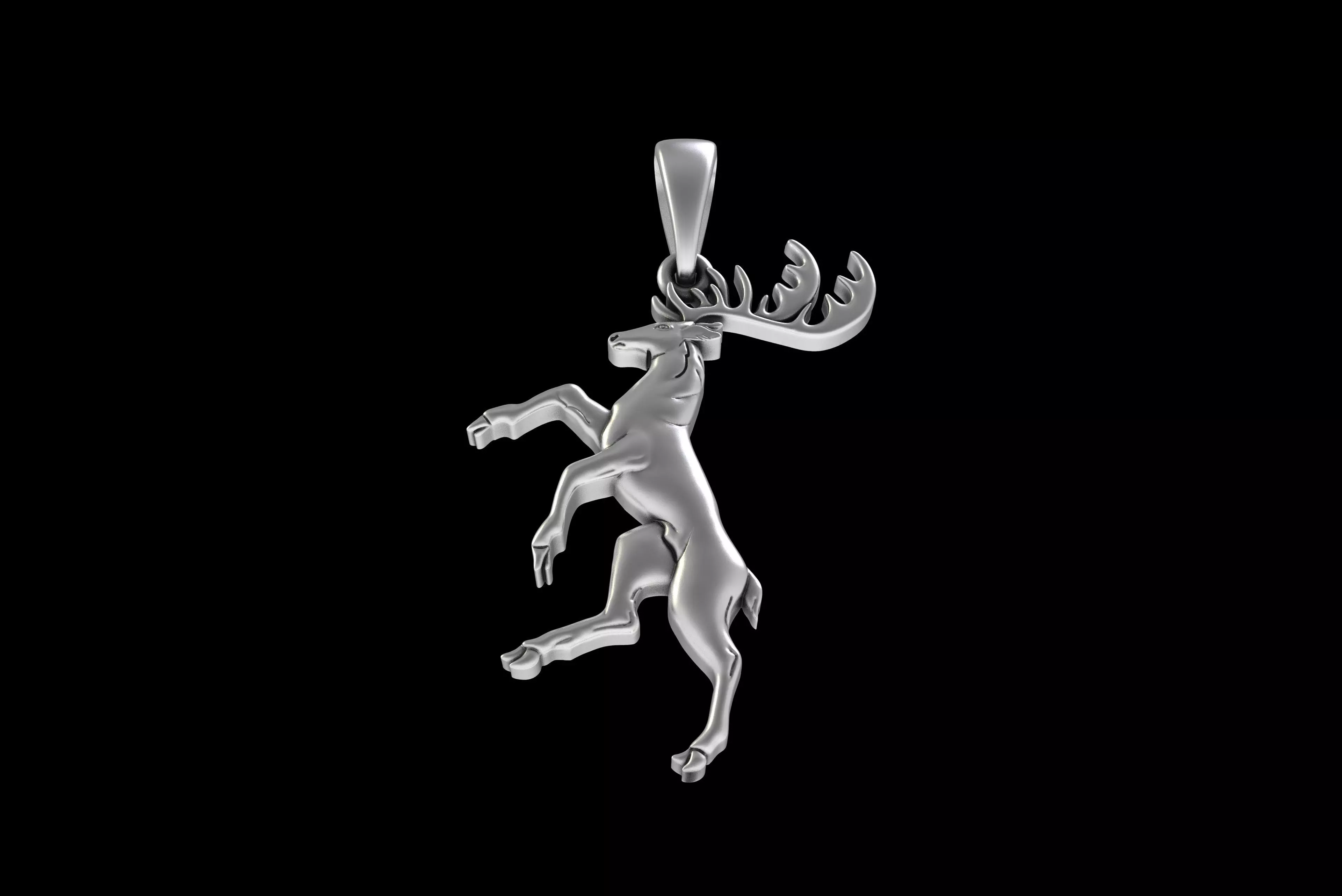 00047 Moose Deer Pendant 3D print model_32