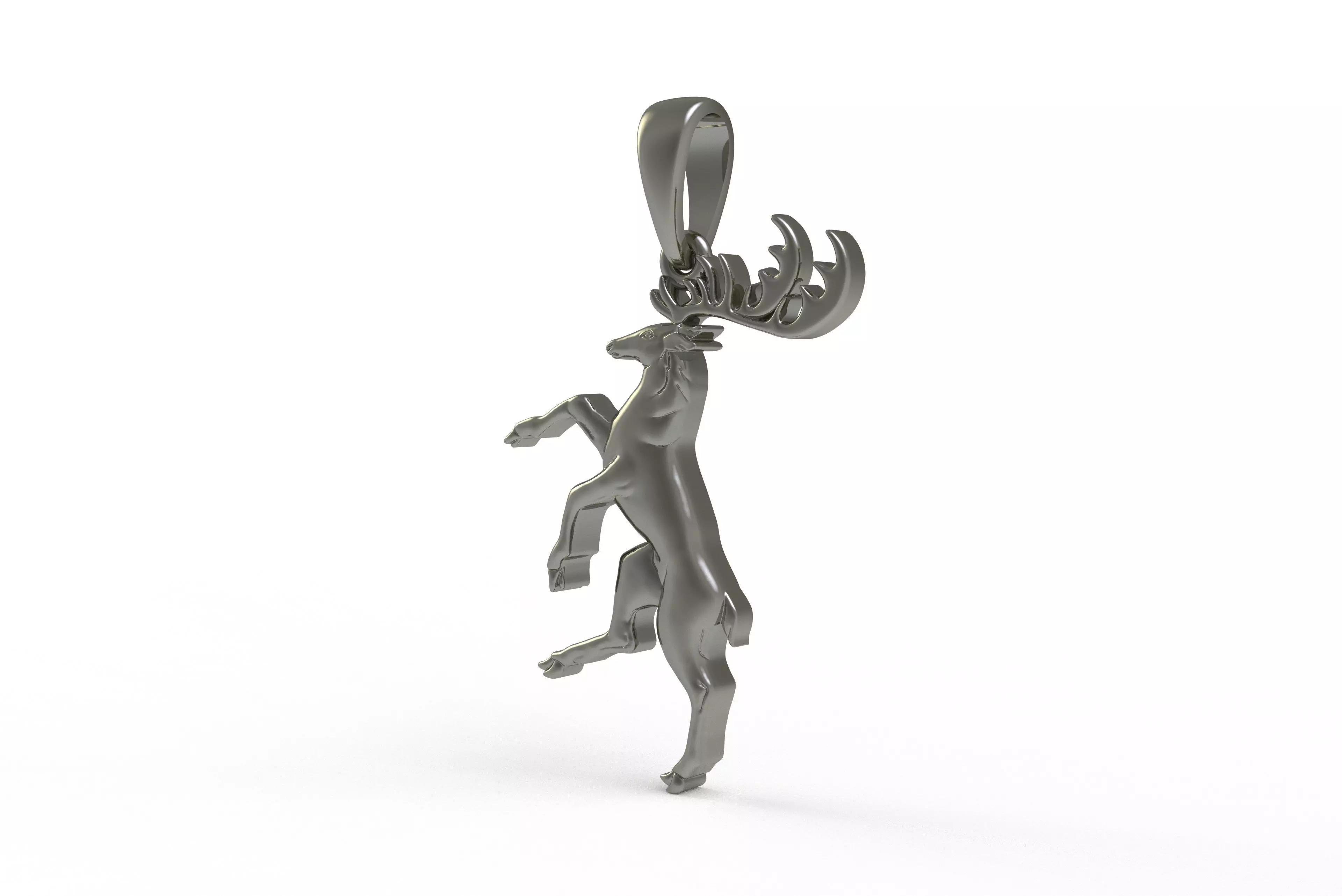 00047 Moose Deer Pendant 3D print model_17