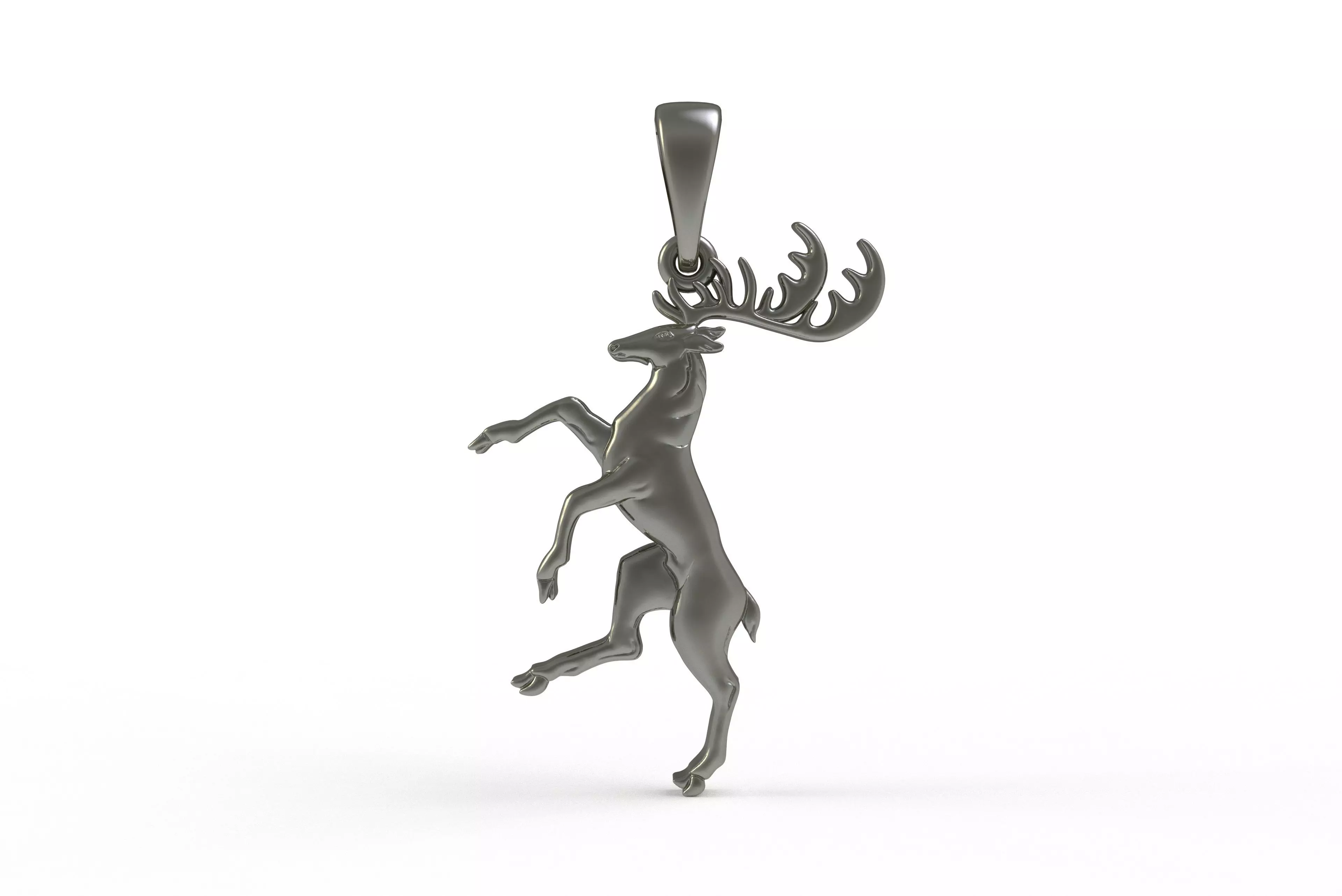 00047 Moose Deer Pendant 3D print model_15