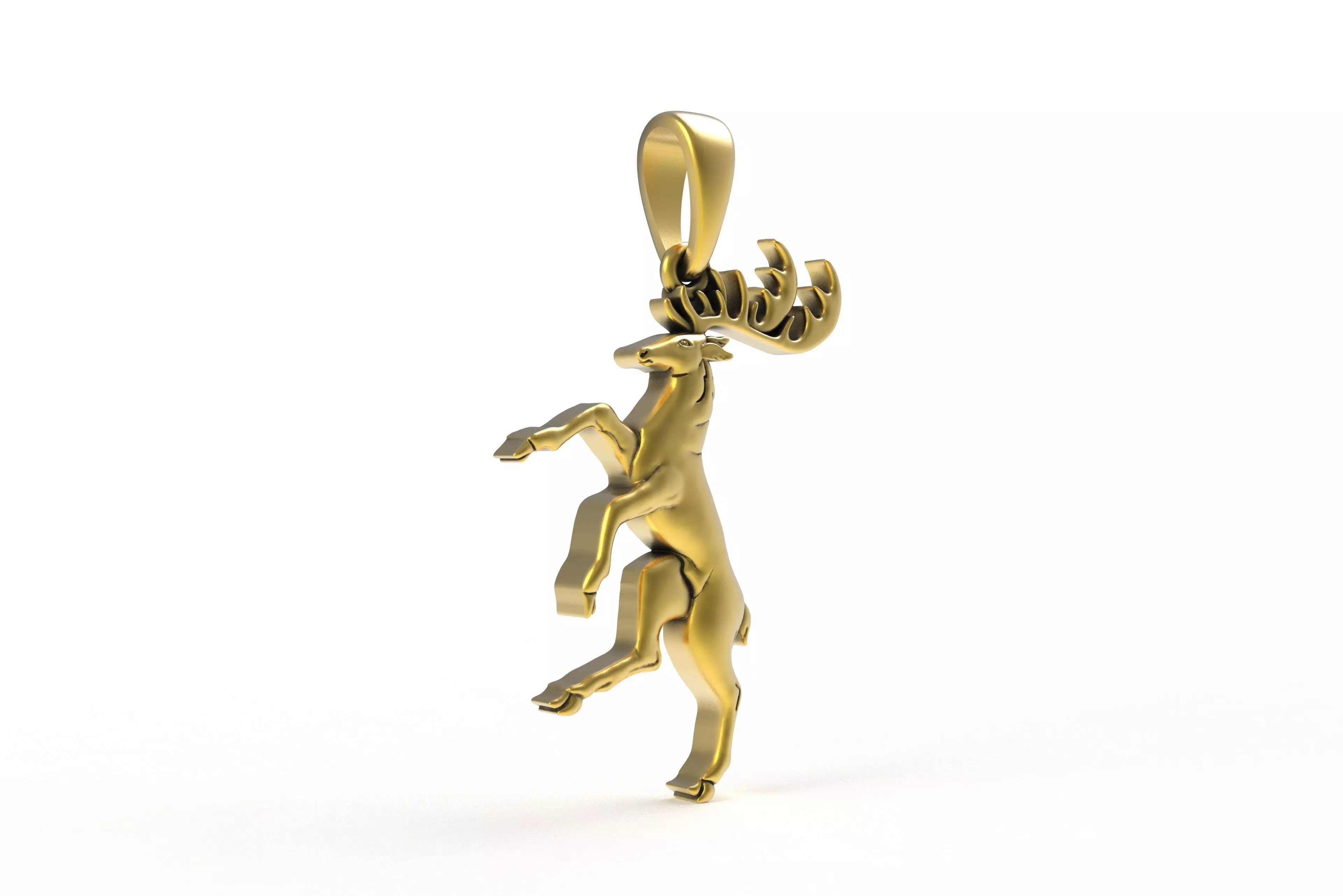 00047 Moose Deer Pendant 3D print model_10