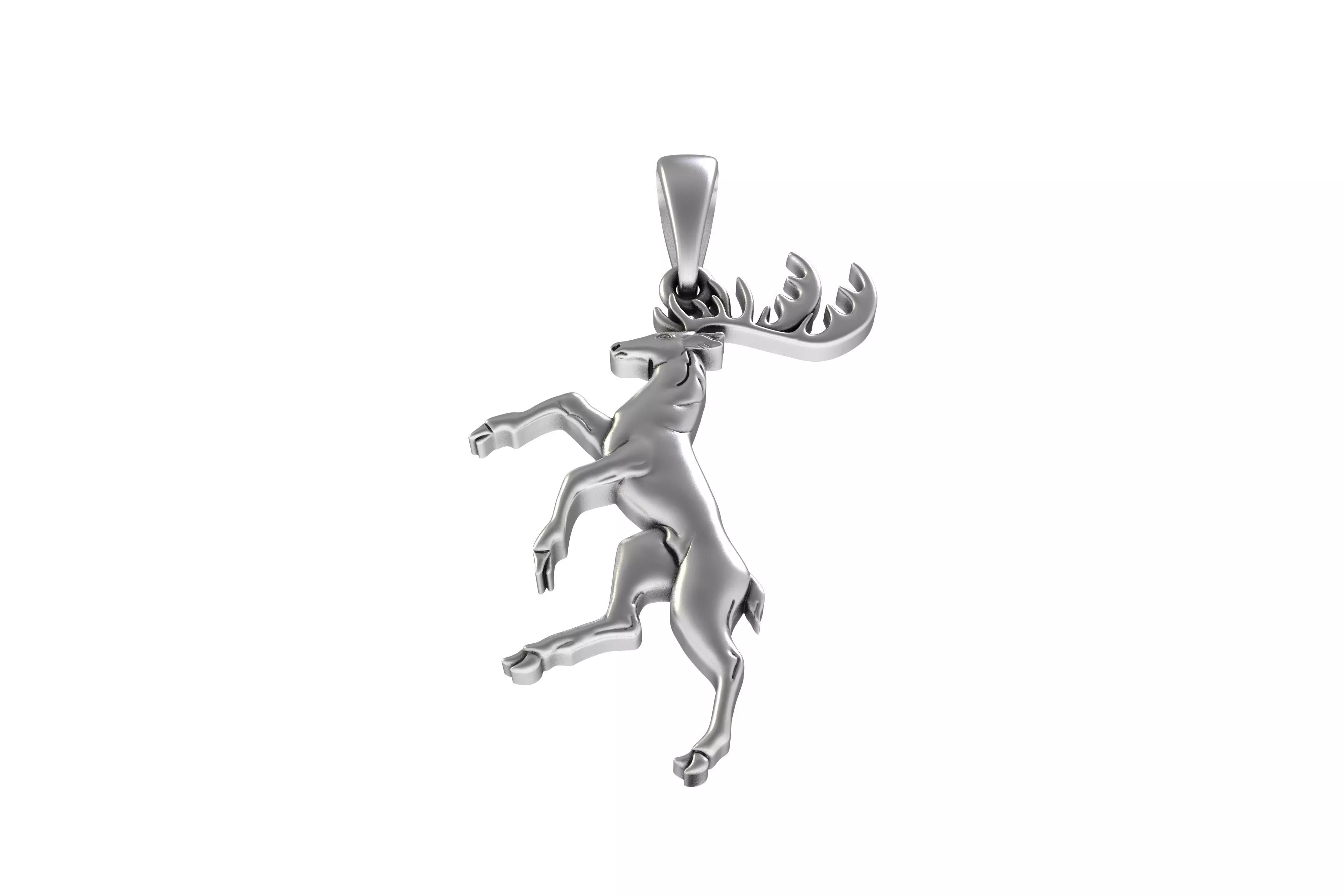 00047 Moose Deer Pendant 3D print model_12
