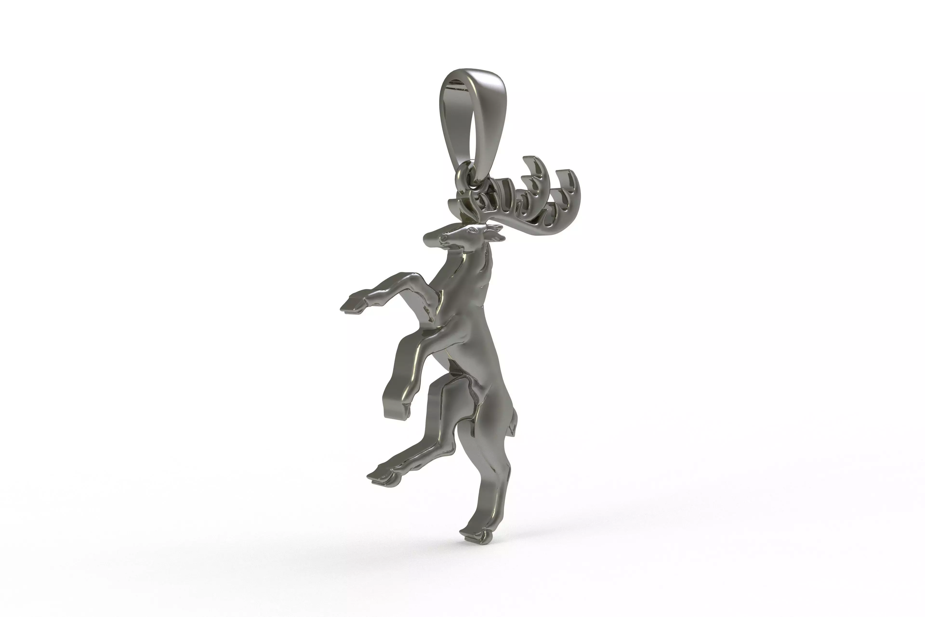 00047 Moose Deer Pendant 3D print model_18