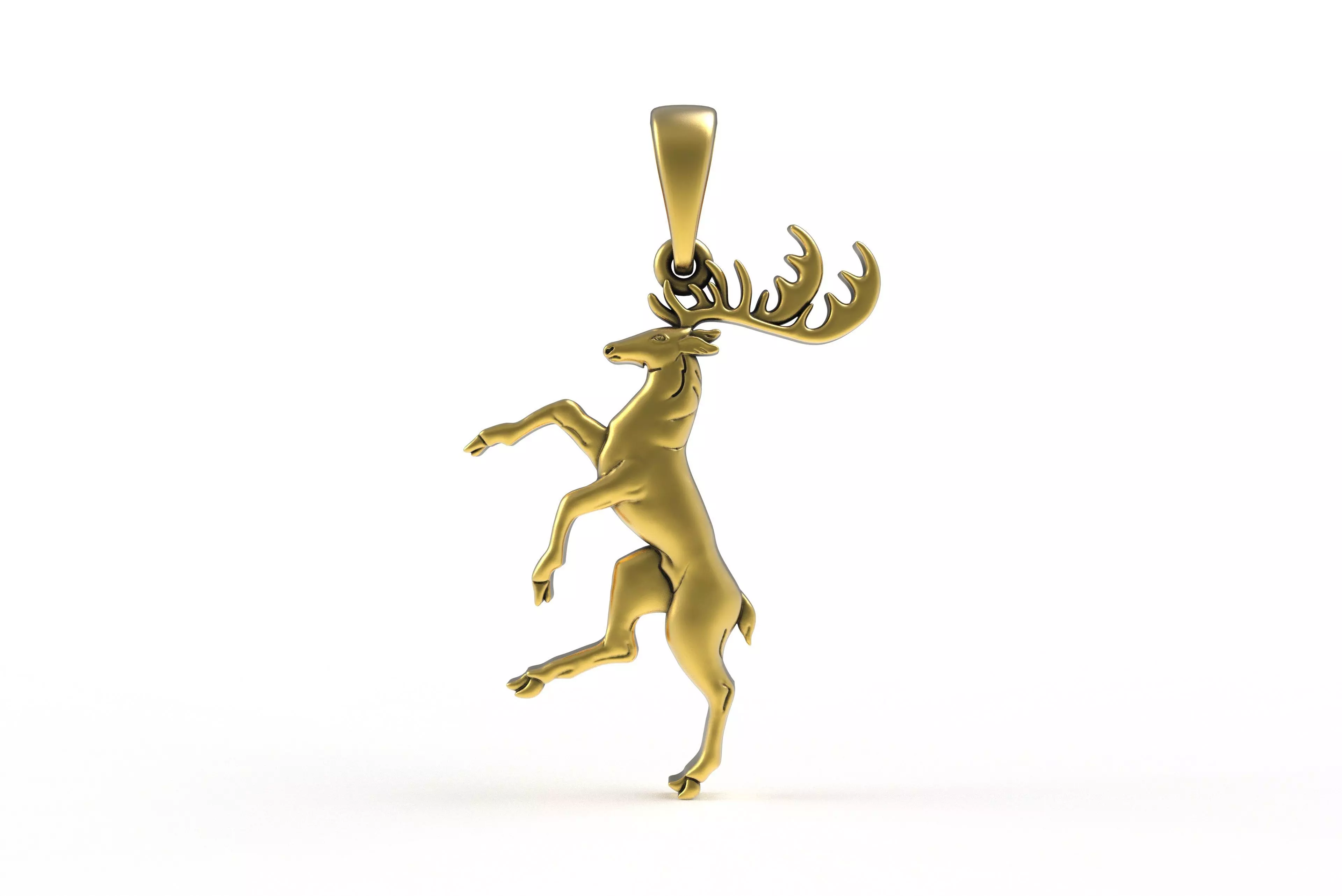 00047 Moose Deer Pendant 3D print model_5