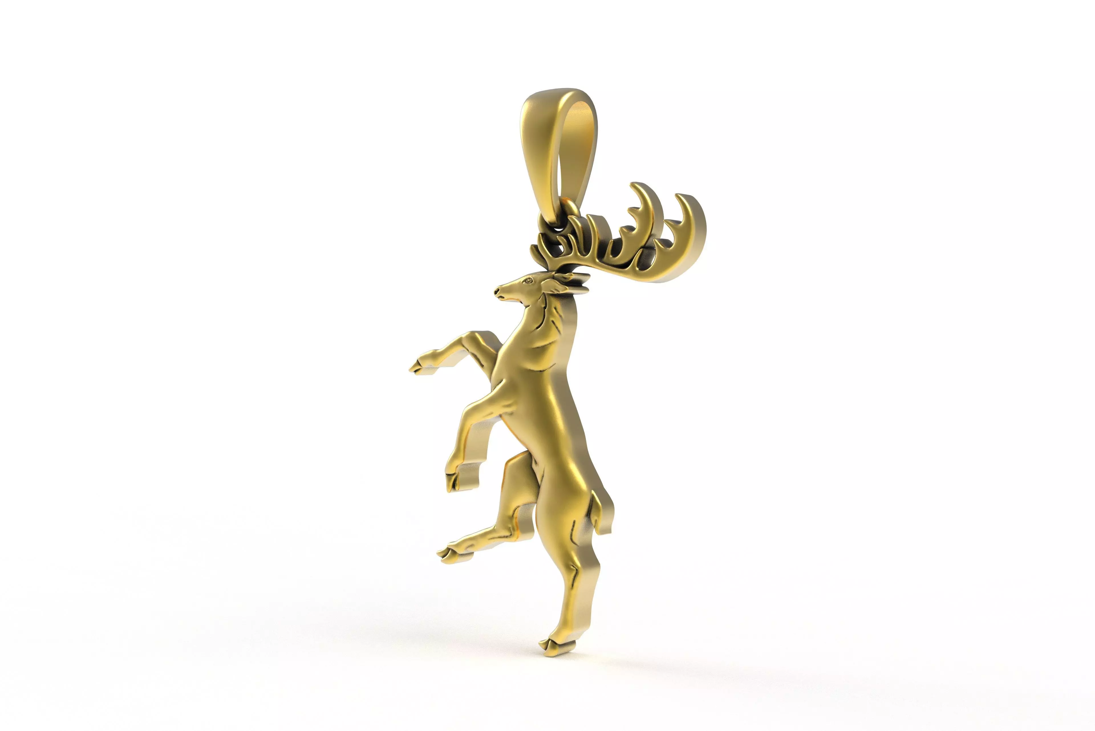 00047 Moose Deer Pendant 3D print model_9