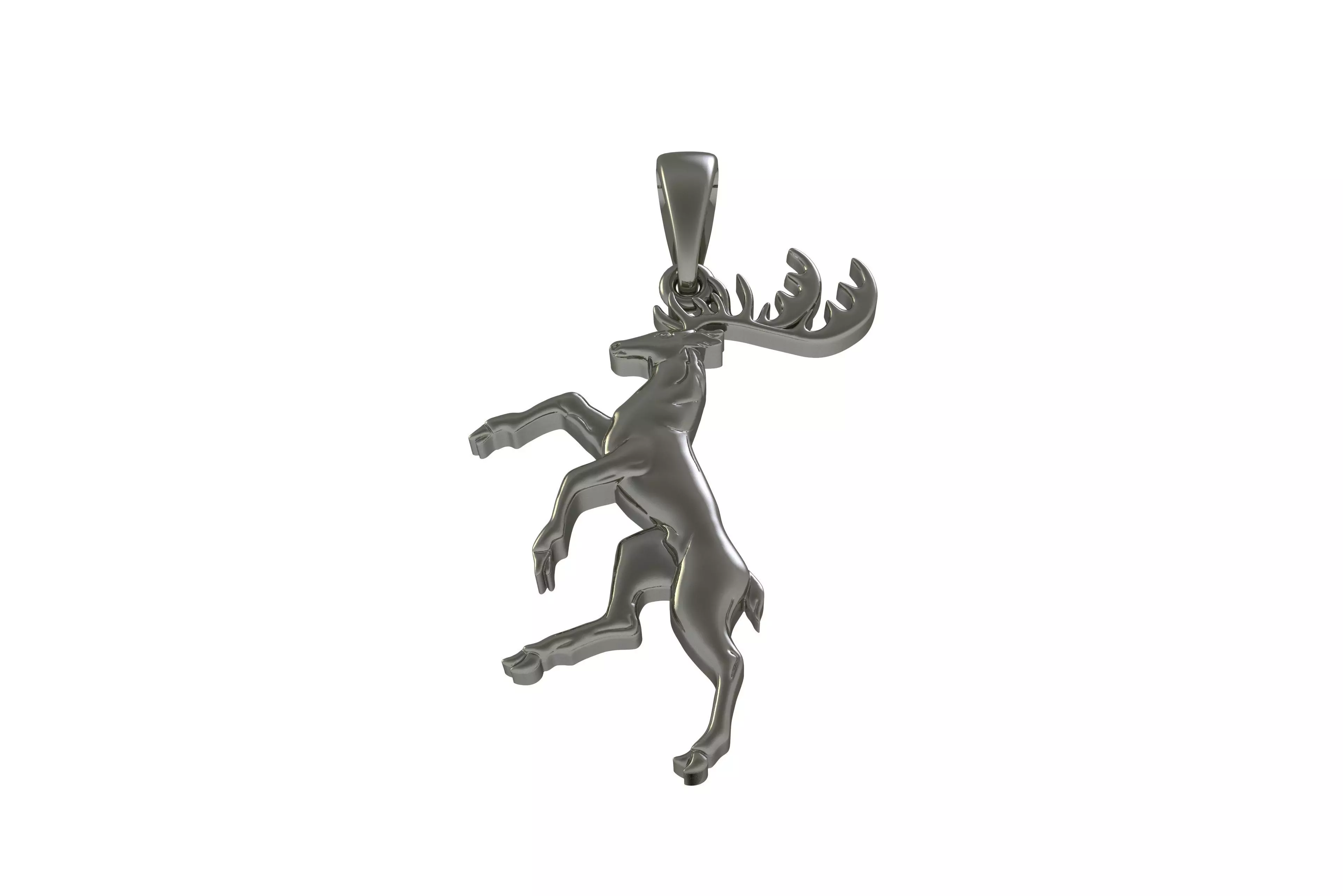 00047 Moose Deer Pendant 3D print model_16