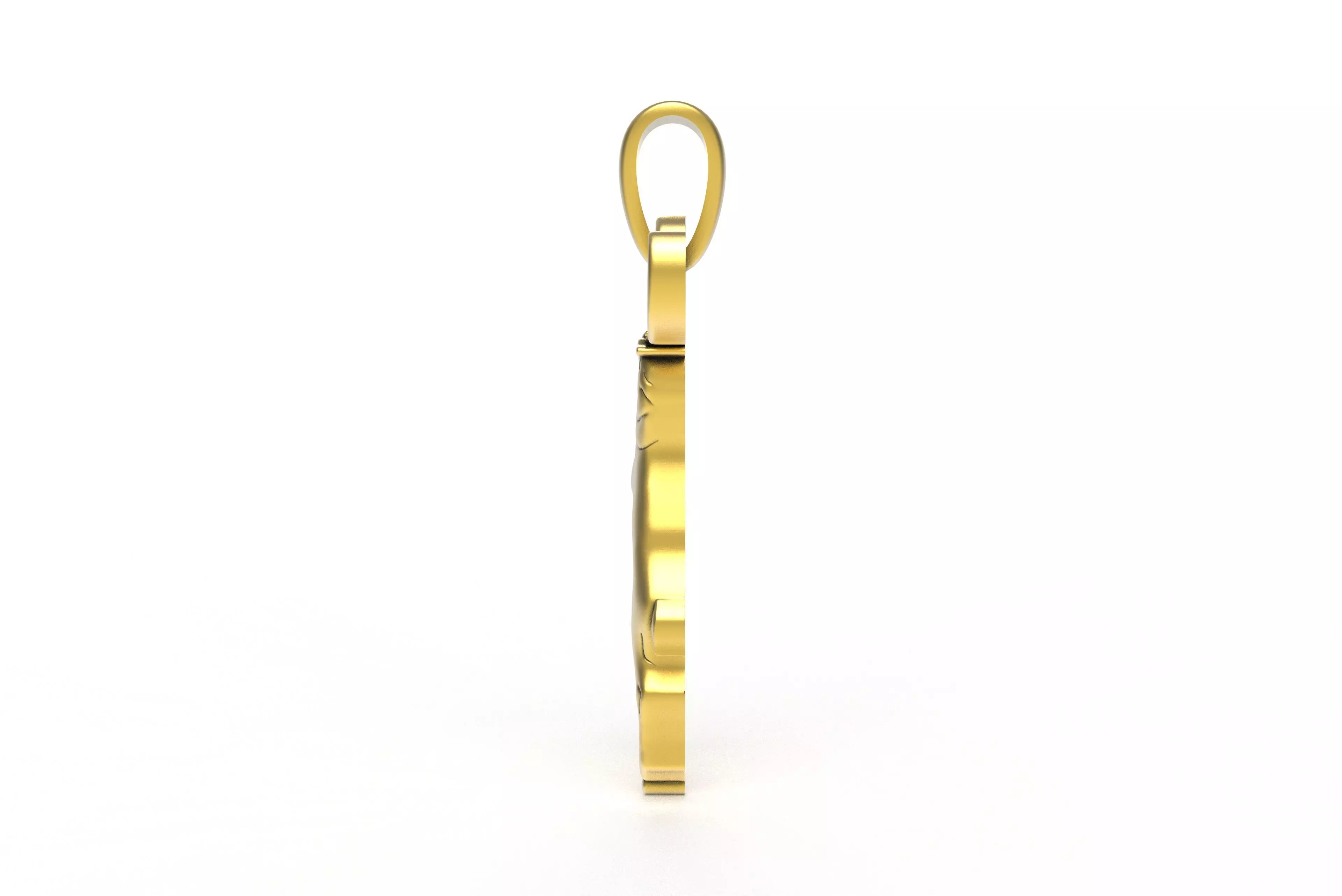 00047 Moose Deer Pendant 3D print model_7