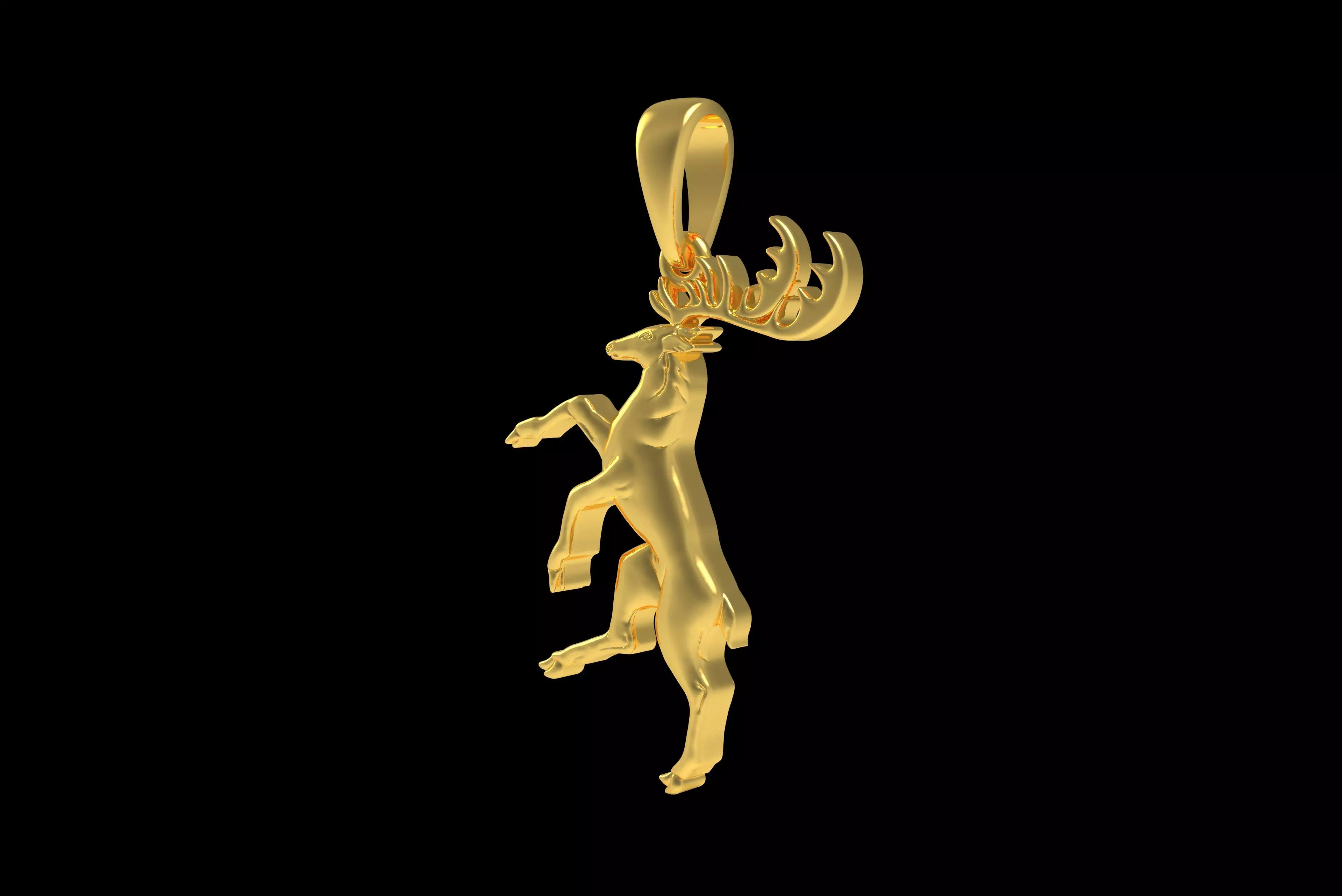 00047 Moose Deer Pendant 3D print model_25