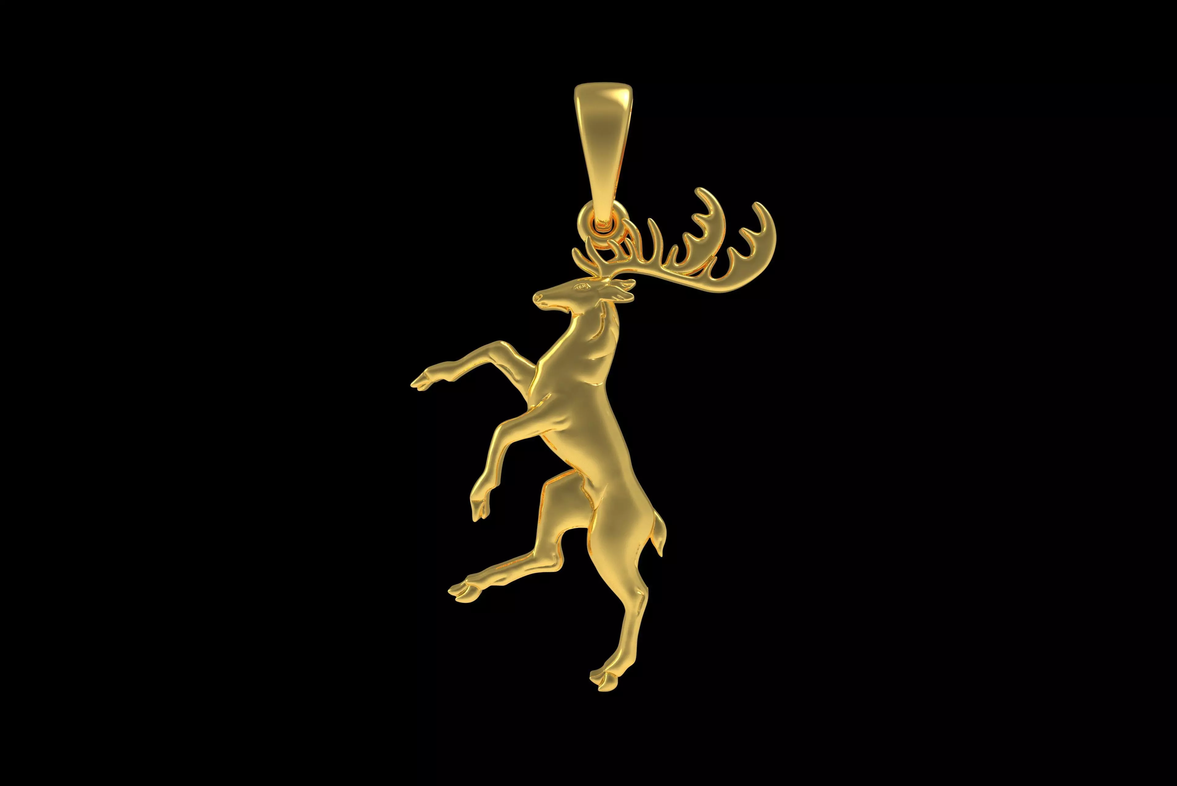 00047 Moose Deer Pendant 3D print model_23