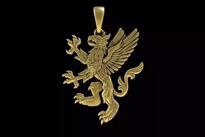 00049 Mythical Griffin Pendant